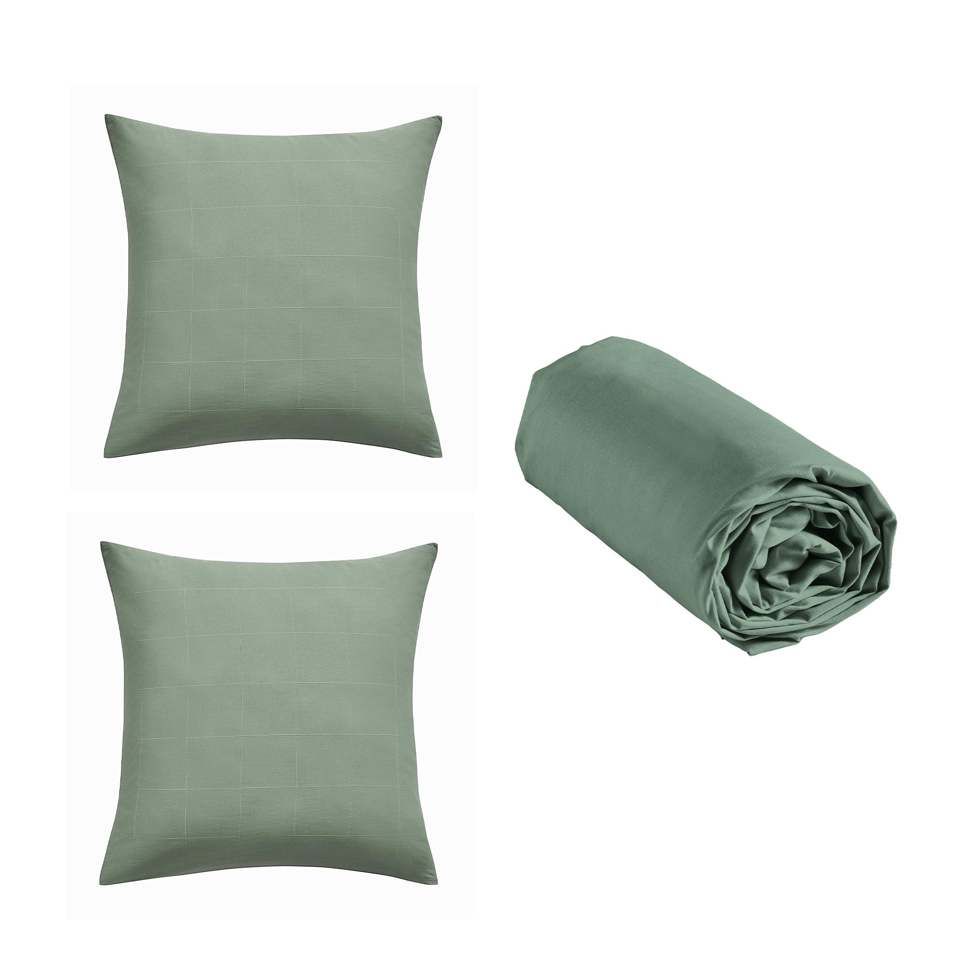KITO Duvet Cover Set Sage 102" x 94" - Green
