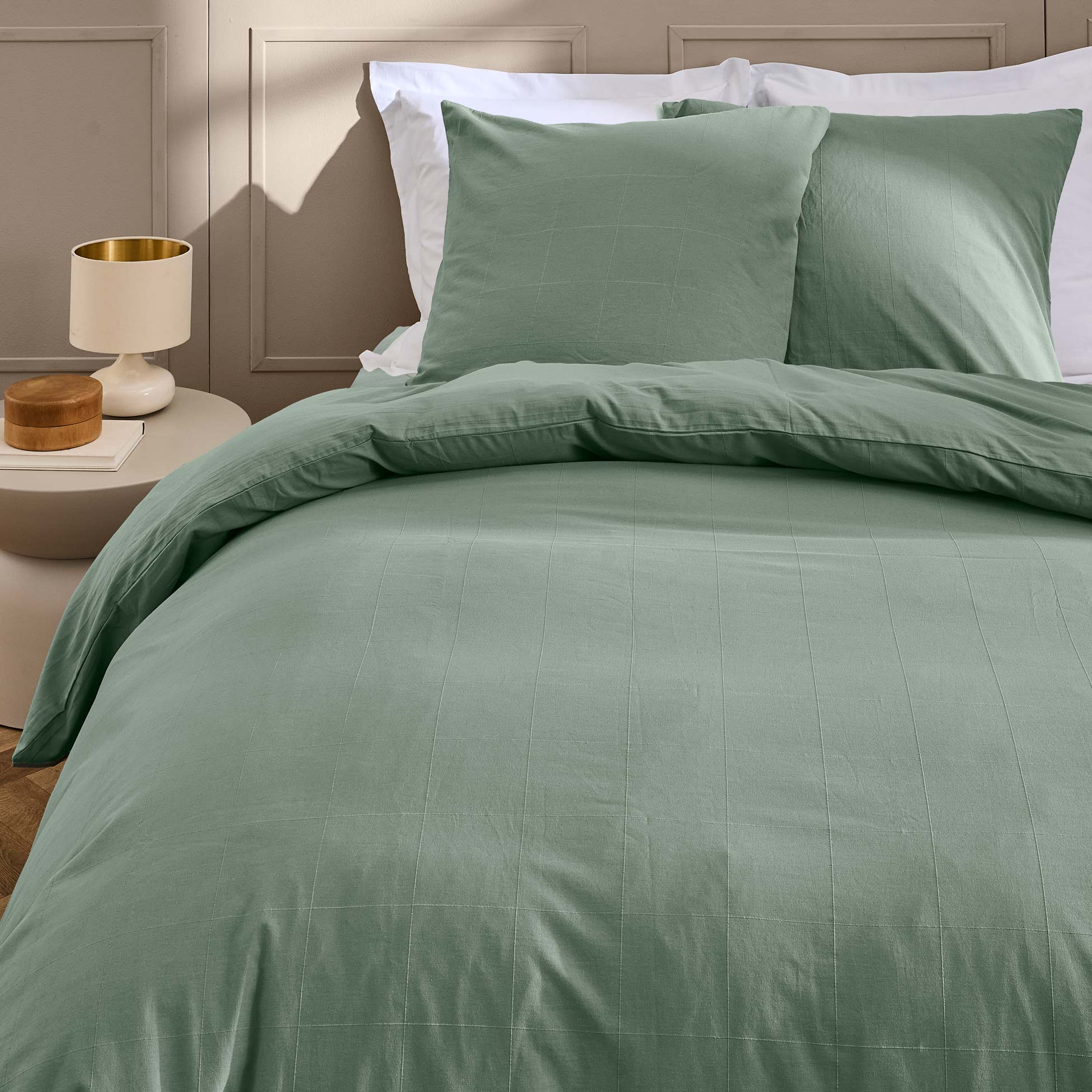 KITO Duvet Cover Set Sage 102" x 94" - Green