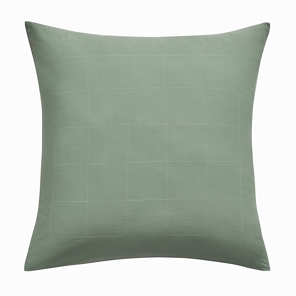KITO Duvet Cover Set White 94" x 87" - Green