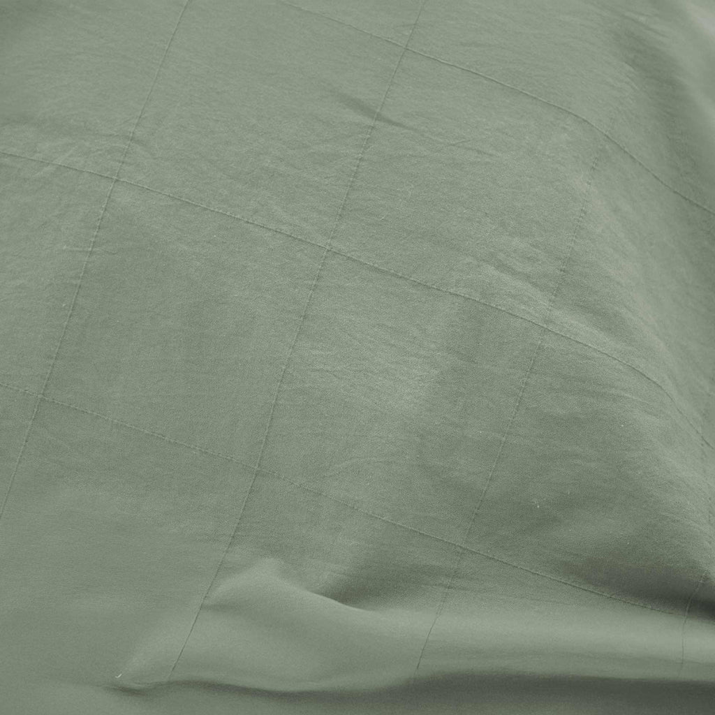 KITO Duvet Cover Set White 94" x 87" - Green