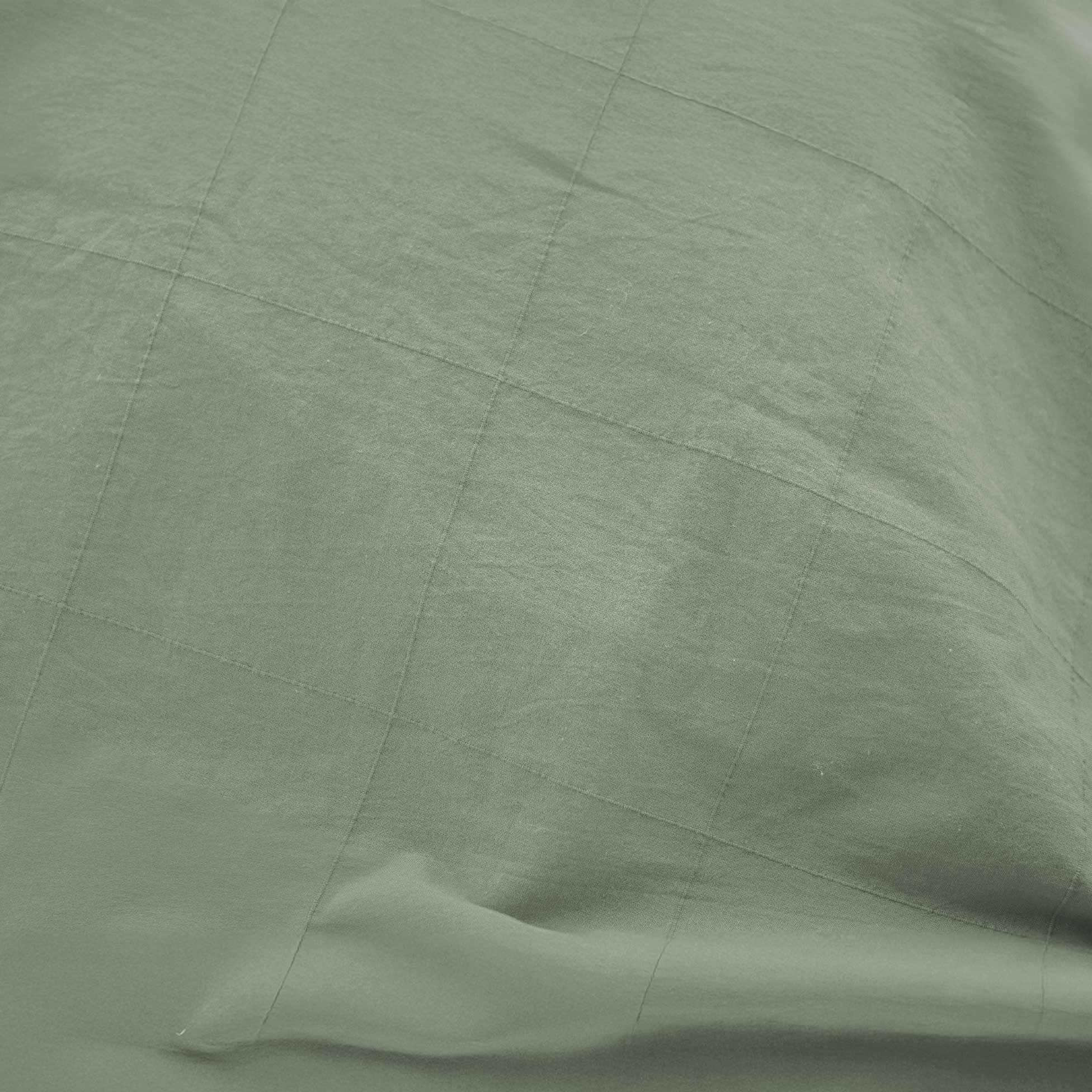 KITO Duvet Cover Set White 94" x 87" - Green