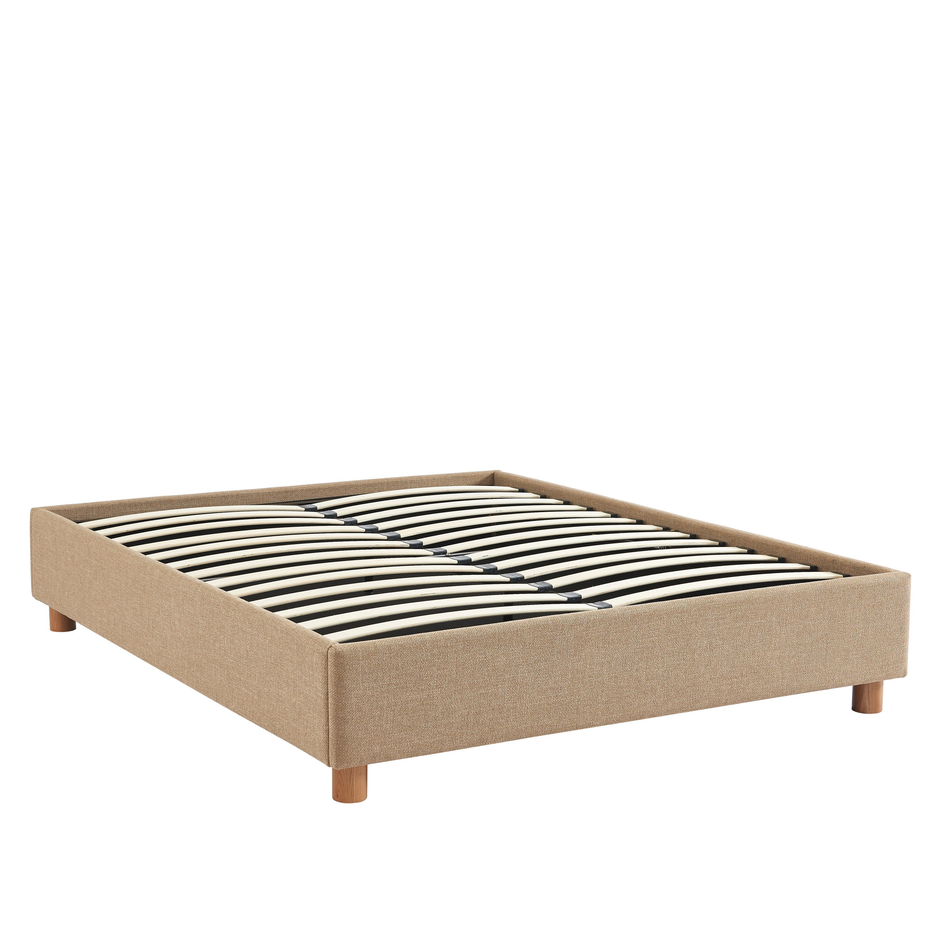 KORALL Upholstered Storage Bed with Slatted Base – Corduroy Velvet