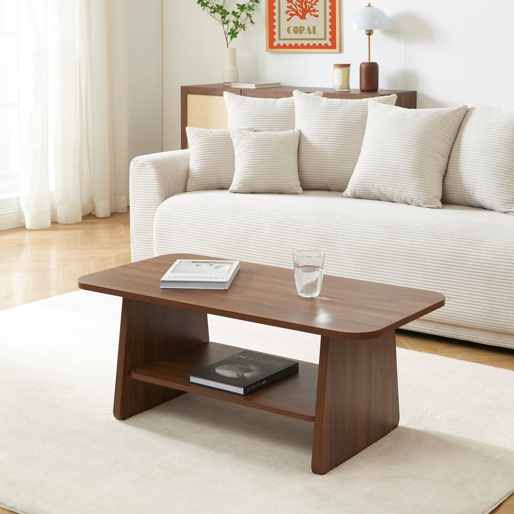 LANGO Solid Wood Coffee Table – Walnut