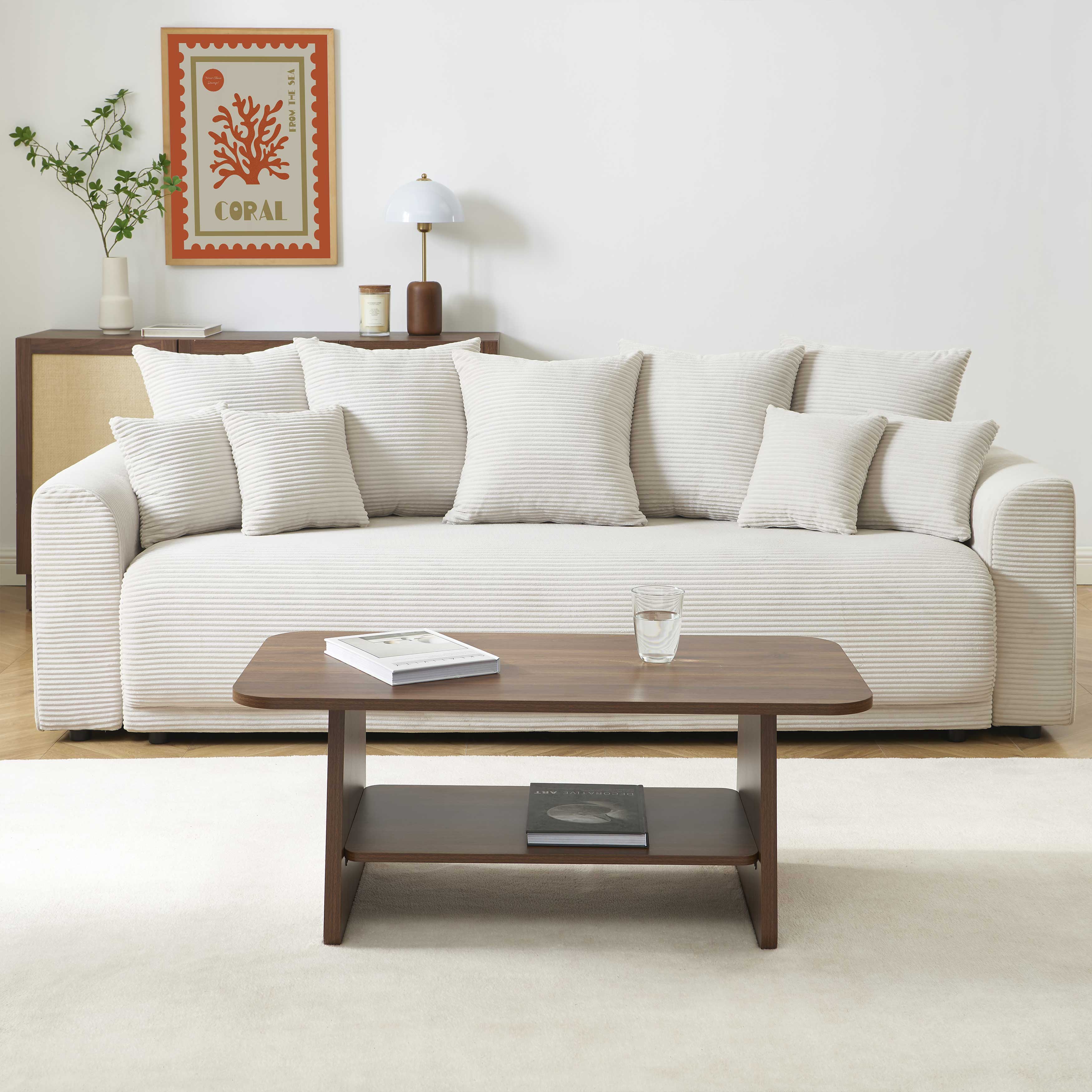 LANGO Solid Wood Coffee Table – Walnut