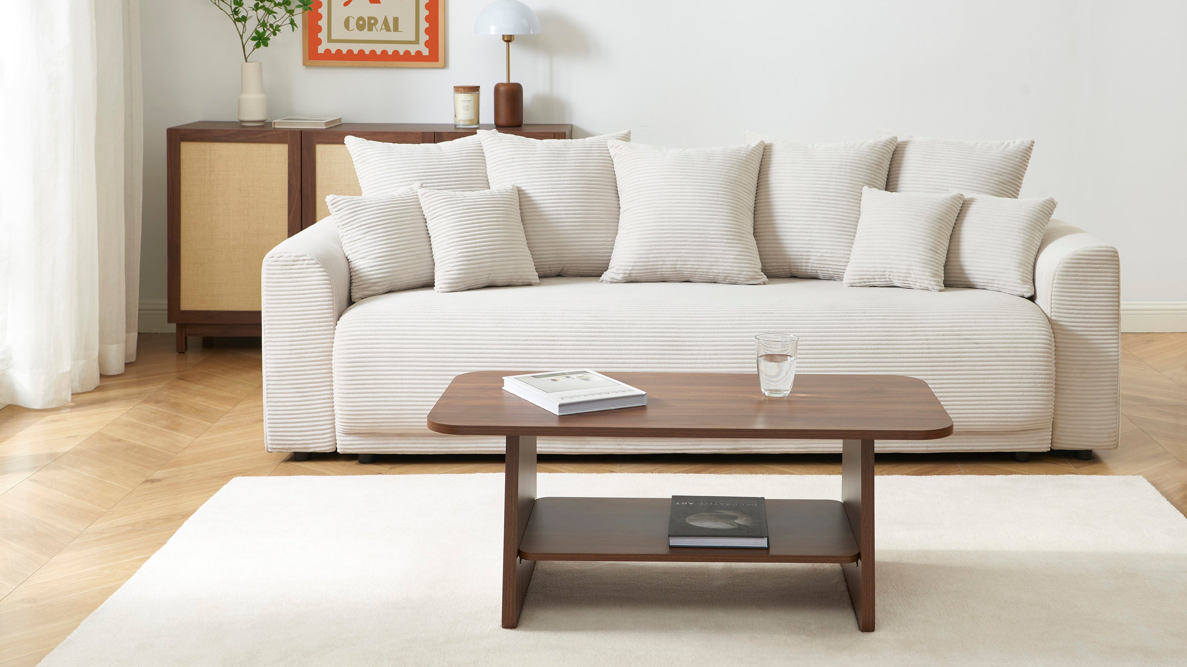 LANGO Solid Wood Coffee Table – Walnut
