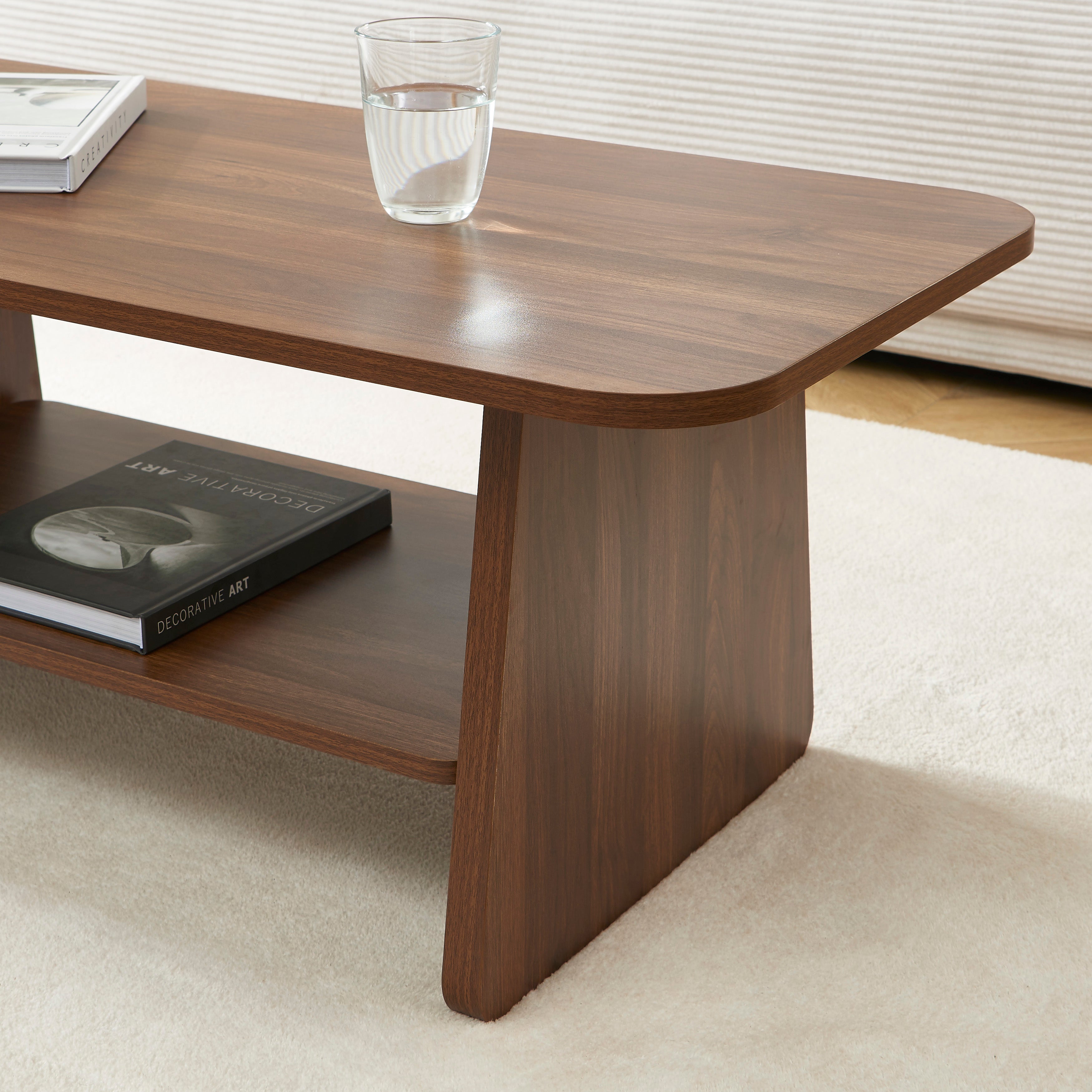 LANGO Solid Wood Coffee Table – Walnut