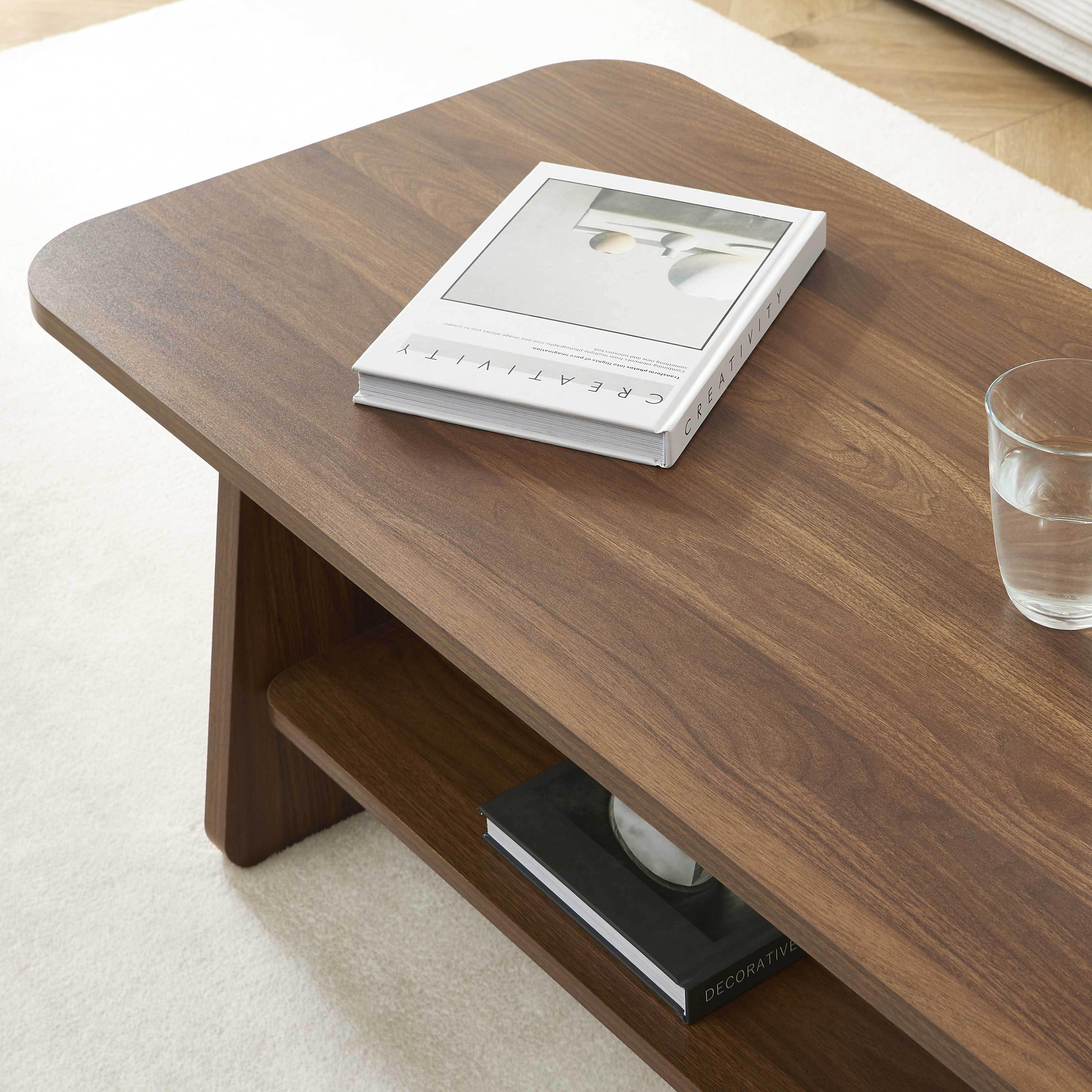 LANGO Solid Wood Coffee Table – Walnut