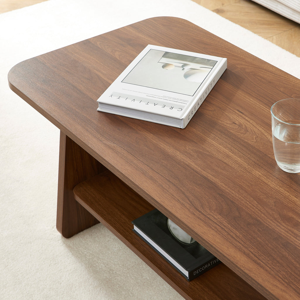 LANGO Solid Wood Coffee Table – Walnut