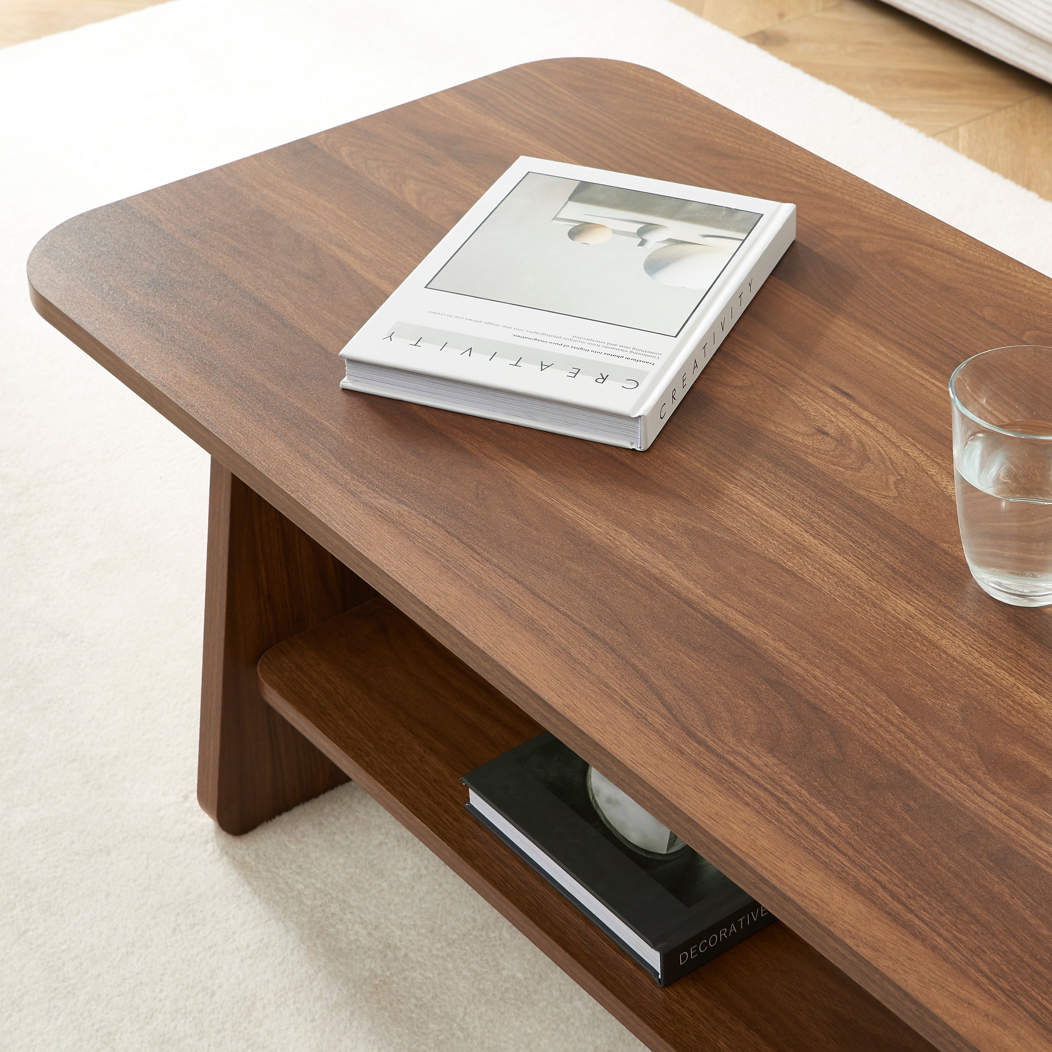 LANGO Solid Wood Coffee Table – Walnut