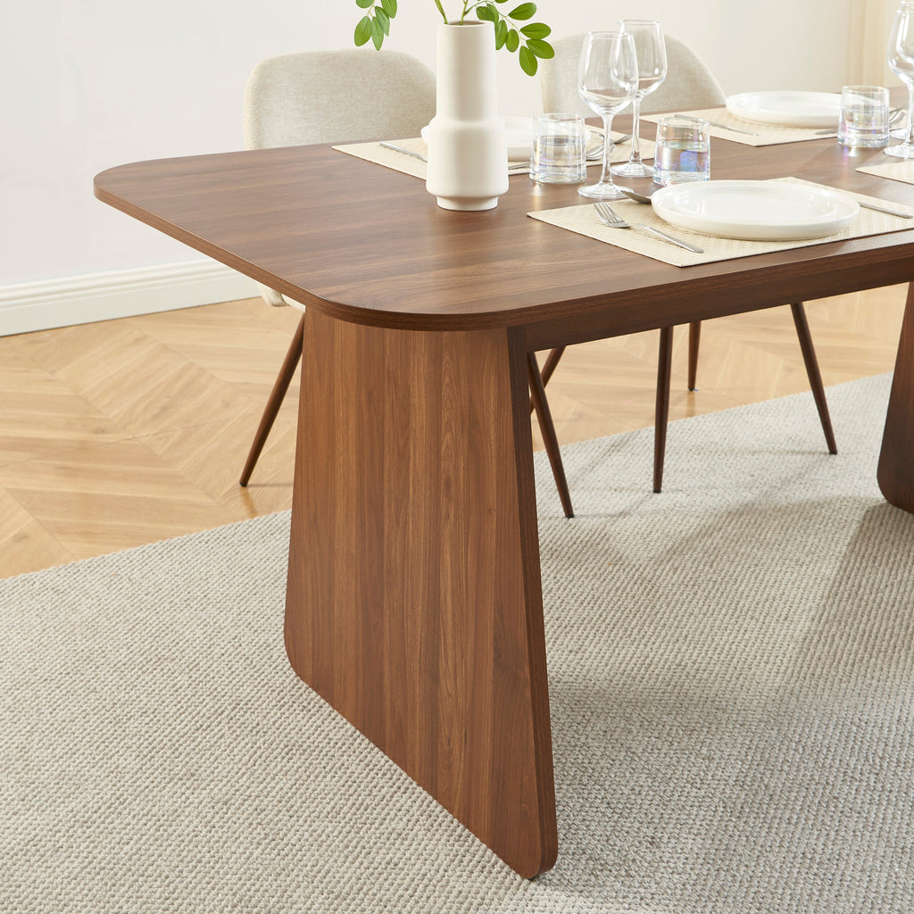 LANGO Solid Wood Dining Table – Walnut