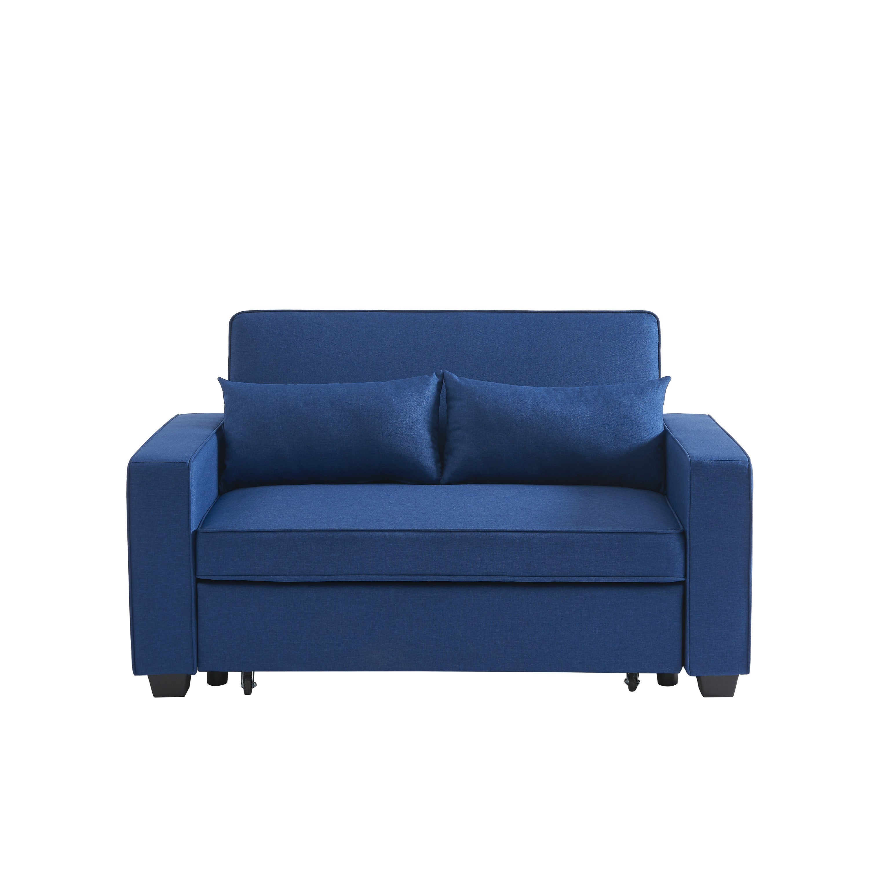 LENA 2-Seater Convertible Sofa - Blue