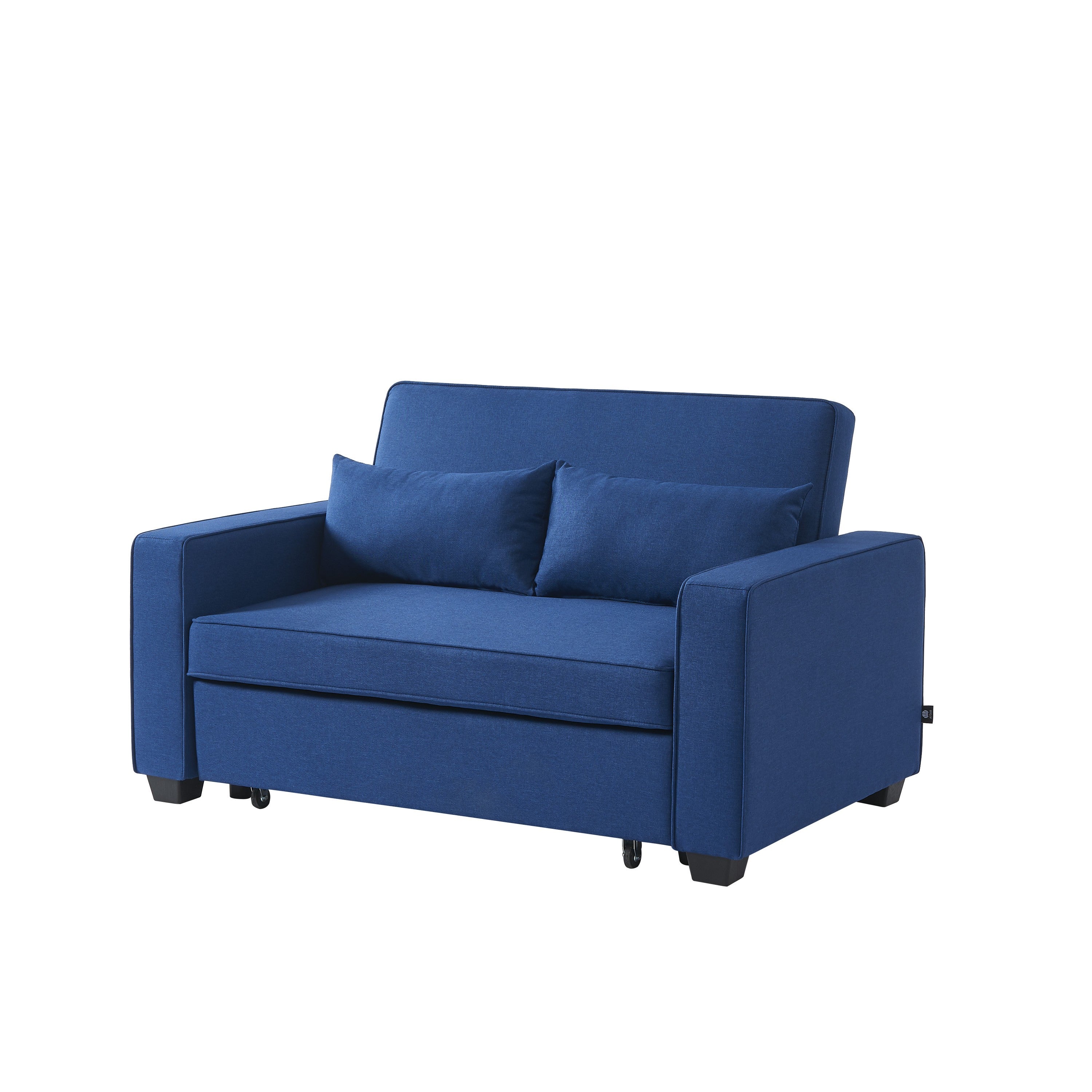 LENA 2-Seater Convertible Sofa - Blue