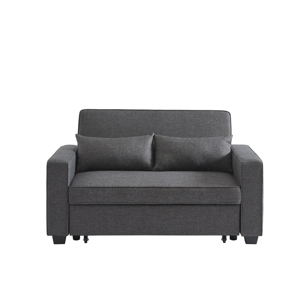 LENA 2-Seater Convertible Sofa - Gray