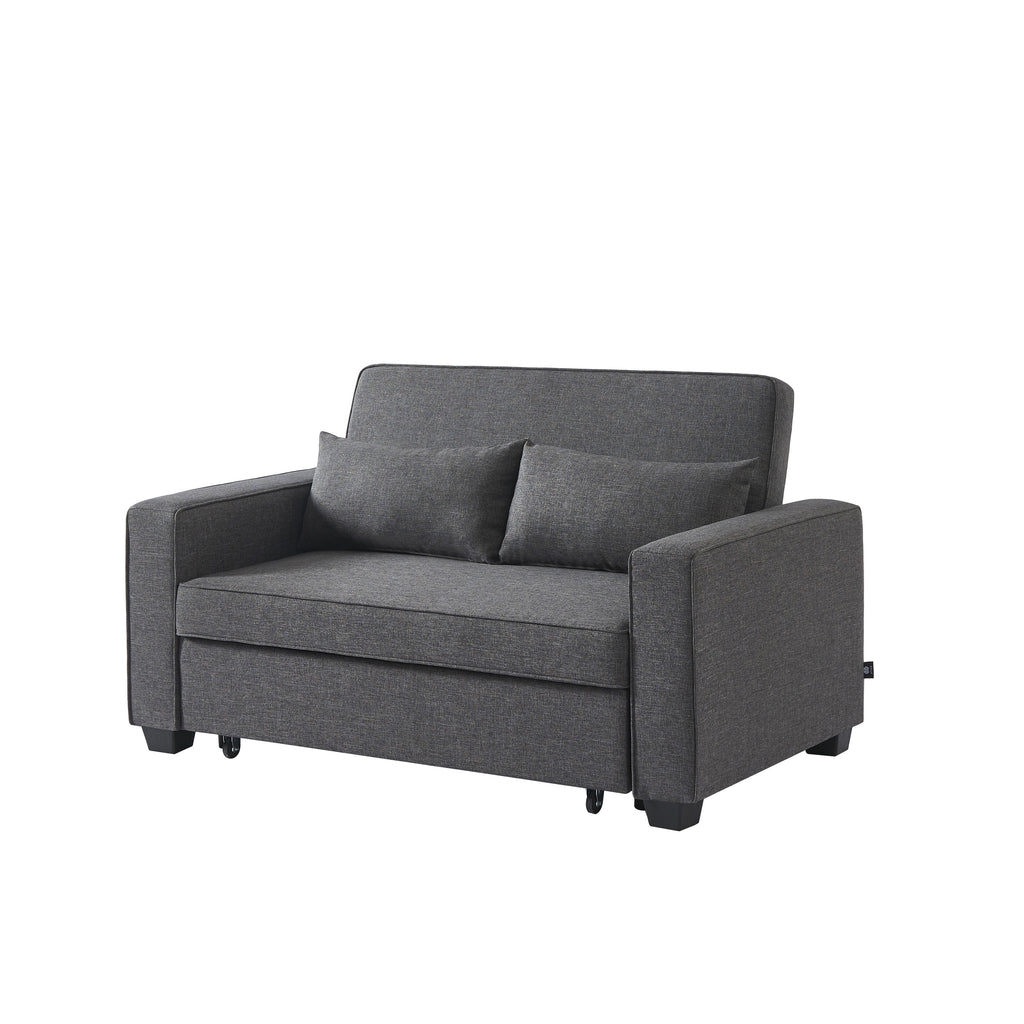 LENA 2-Seater Convertible Sofa - Gray