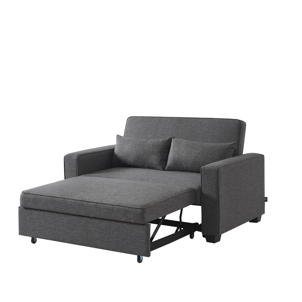 LENA 2-Seater Convertible Sofa - Gray
