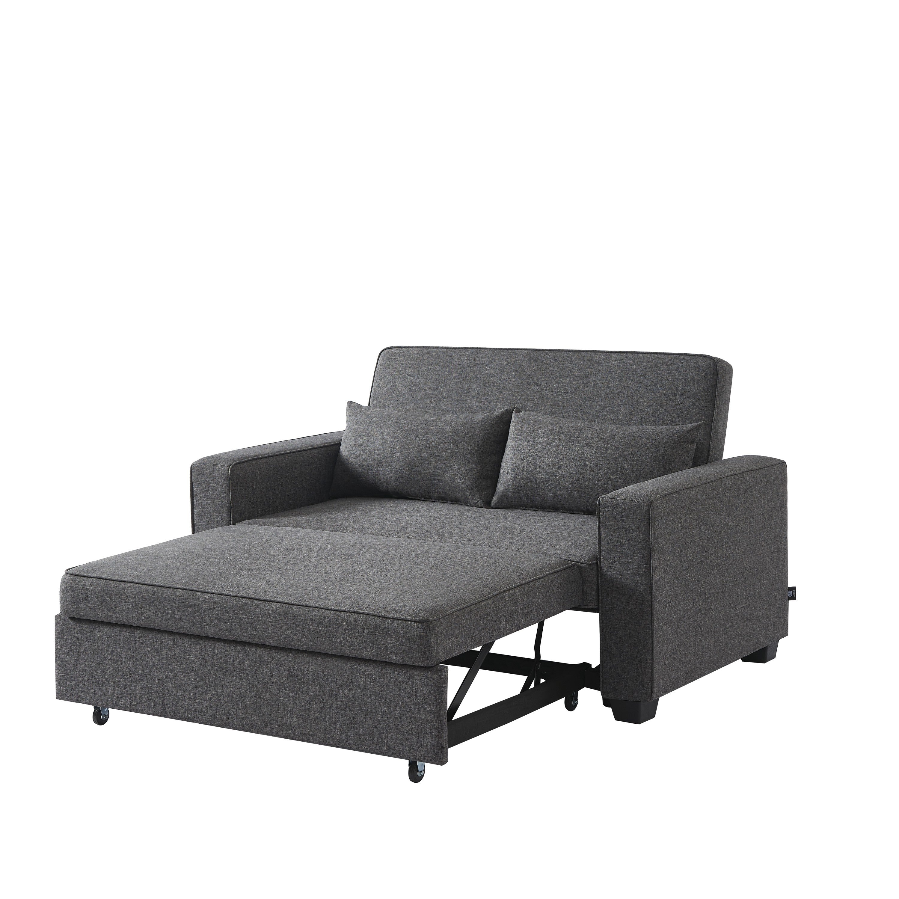 LENA 2-Seater Convertible Sofa - Gray
