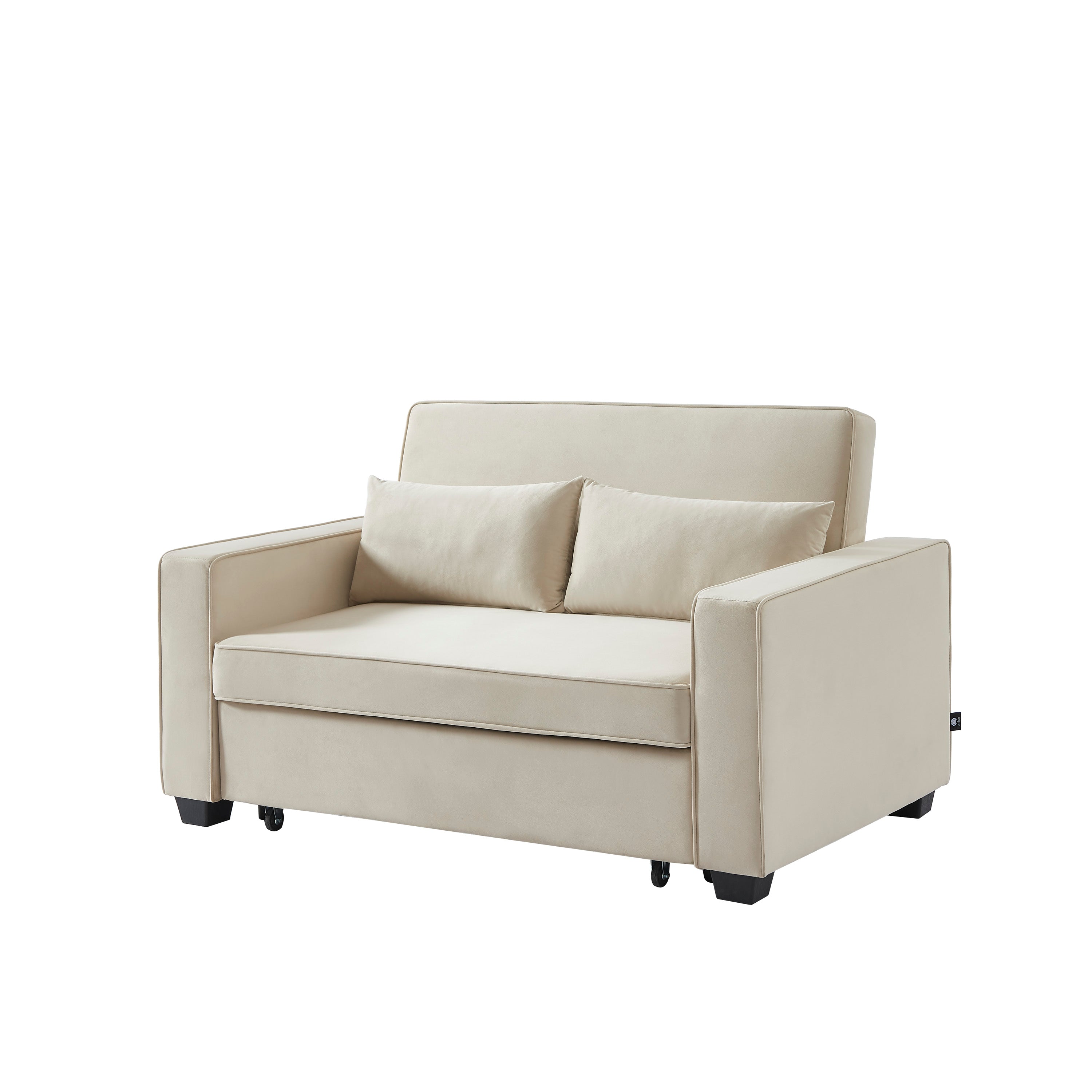LENA 2-Seater Convertible Sofa - Beige