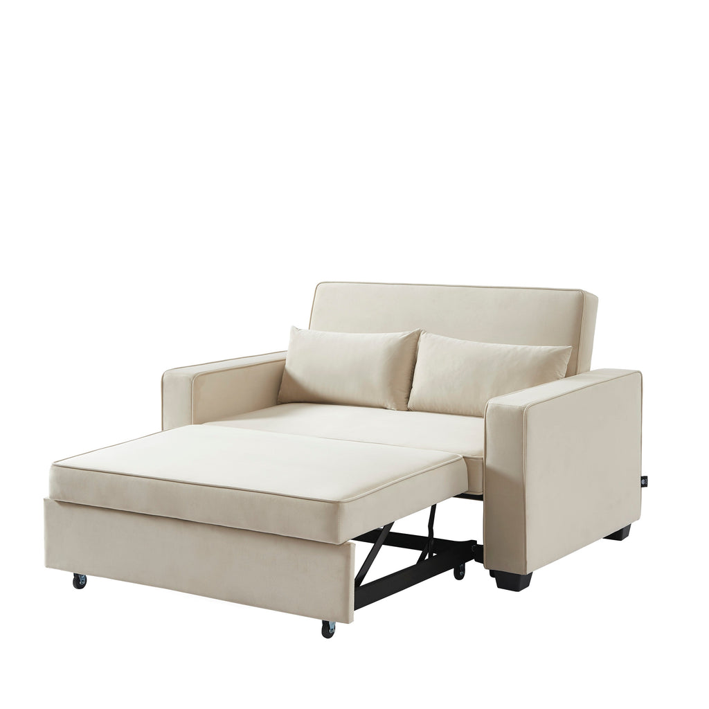 LENA 2-Seater Convertible Sofa - Beige