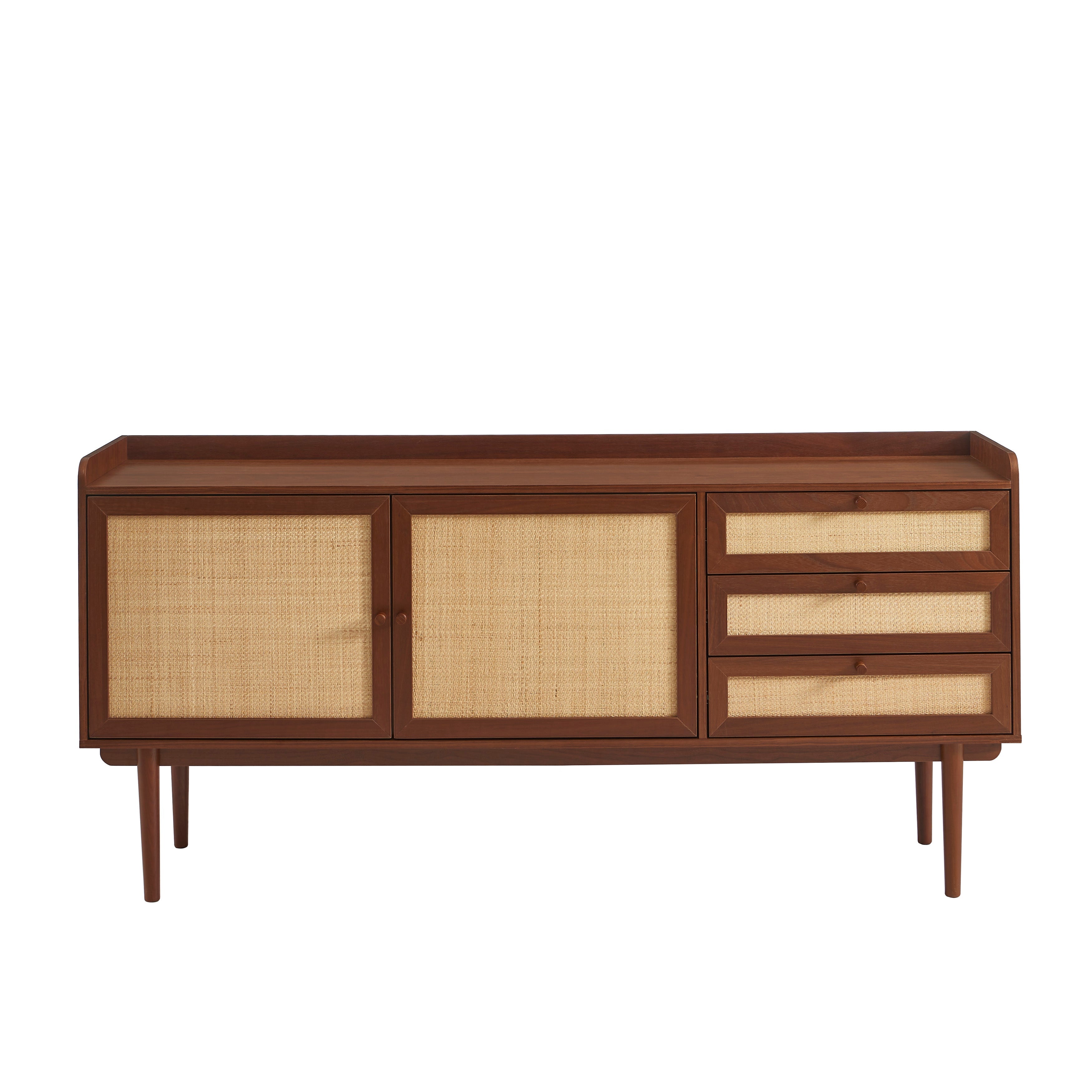 LEON Wood Veneer Highboard – Walnut