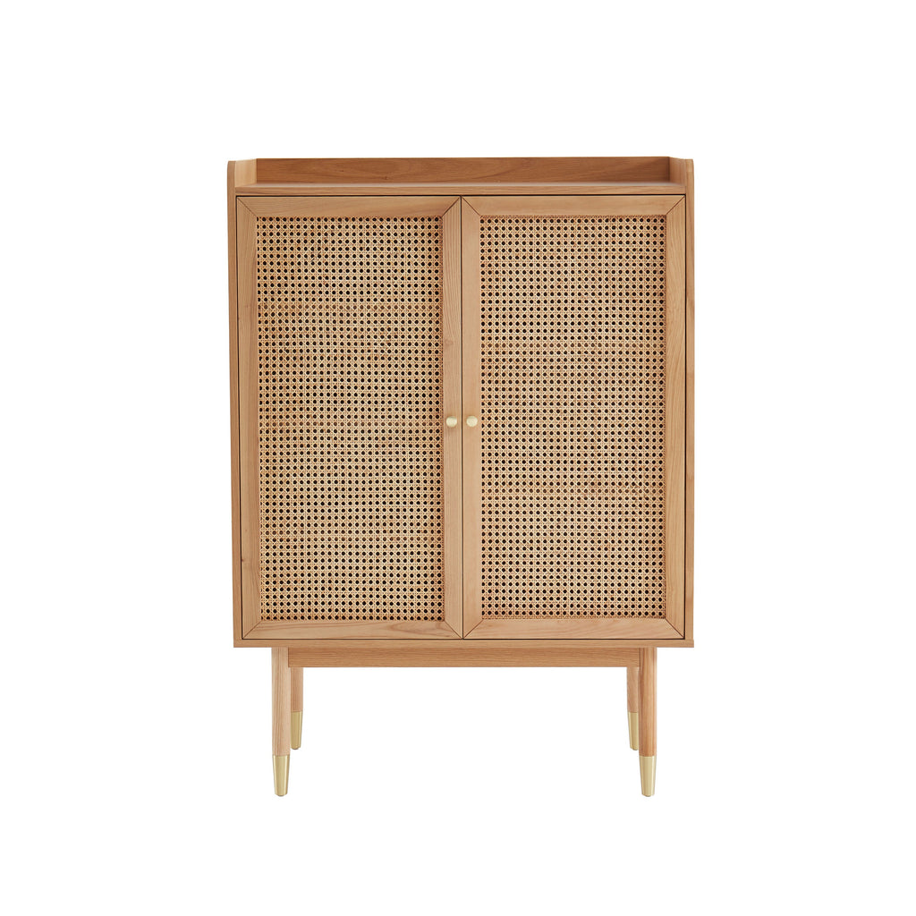 LEON Wood Veneer Tall Sideboard