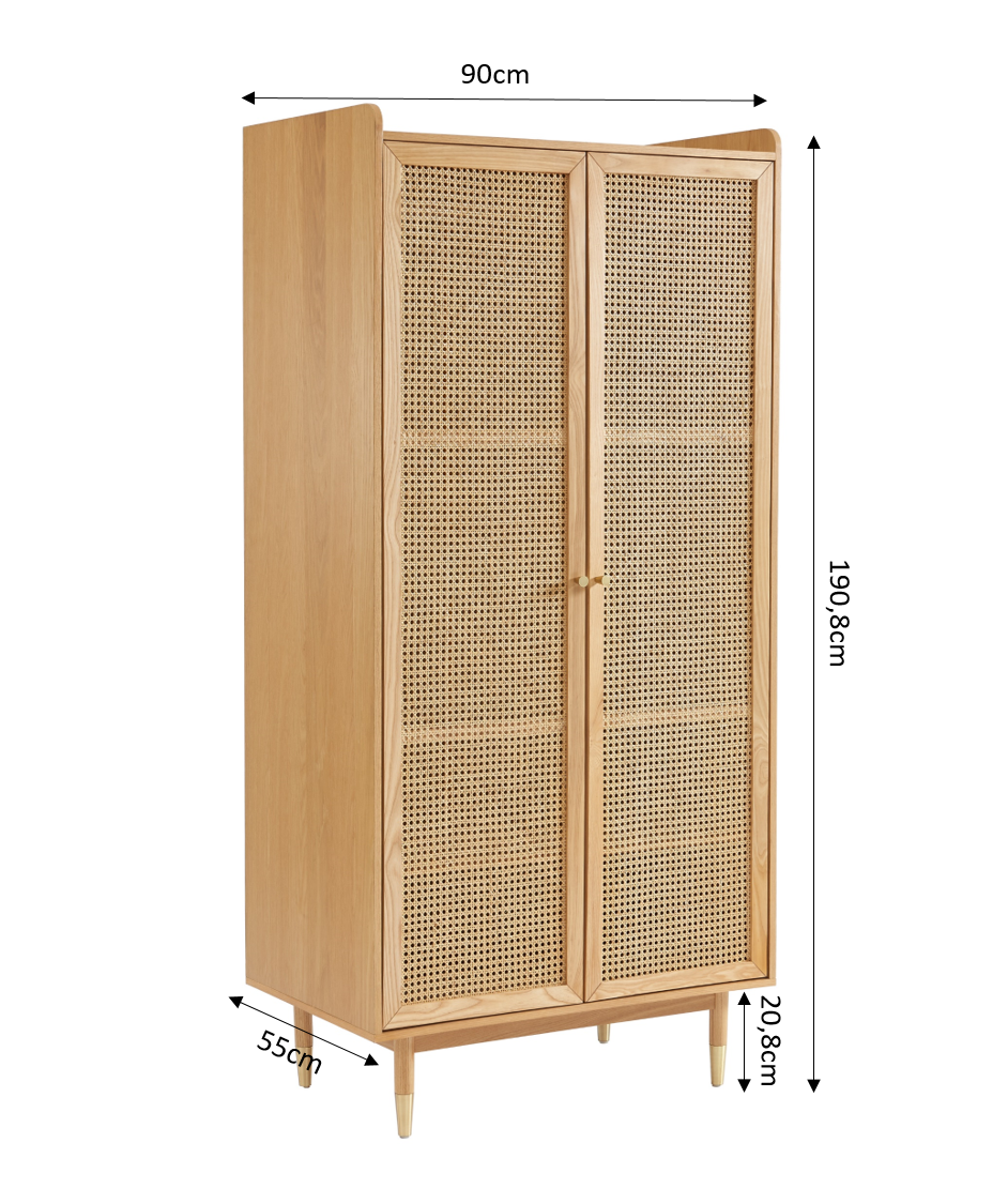LEON Wood Veneer Wardrobe