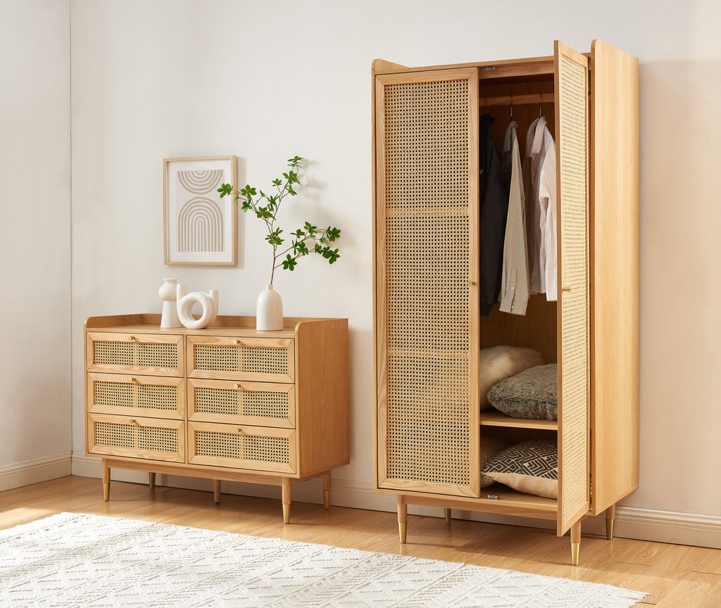 LEON Wood Veneer Wardrobe