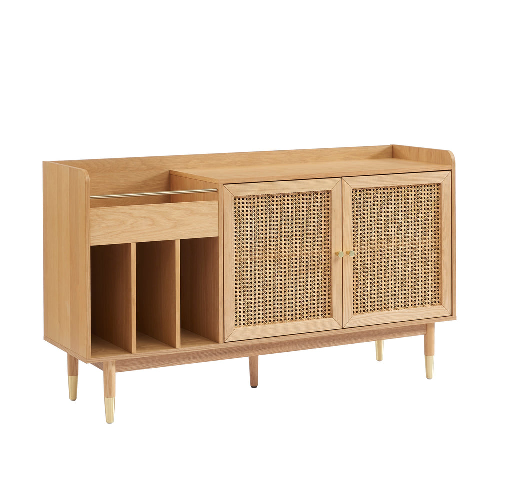 LEON Wood Veneer Vinyl Cabinet