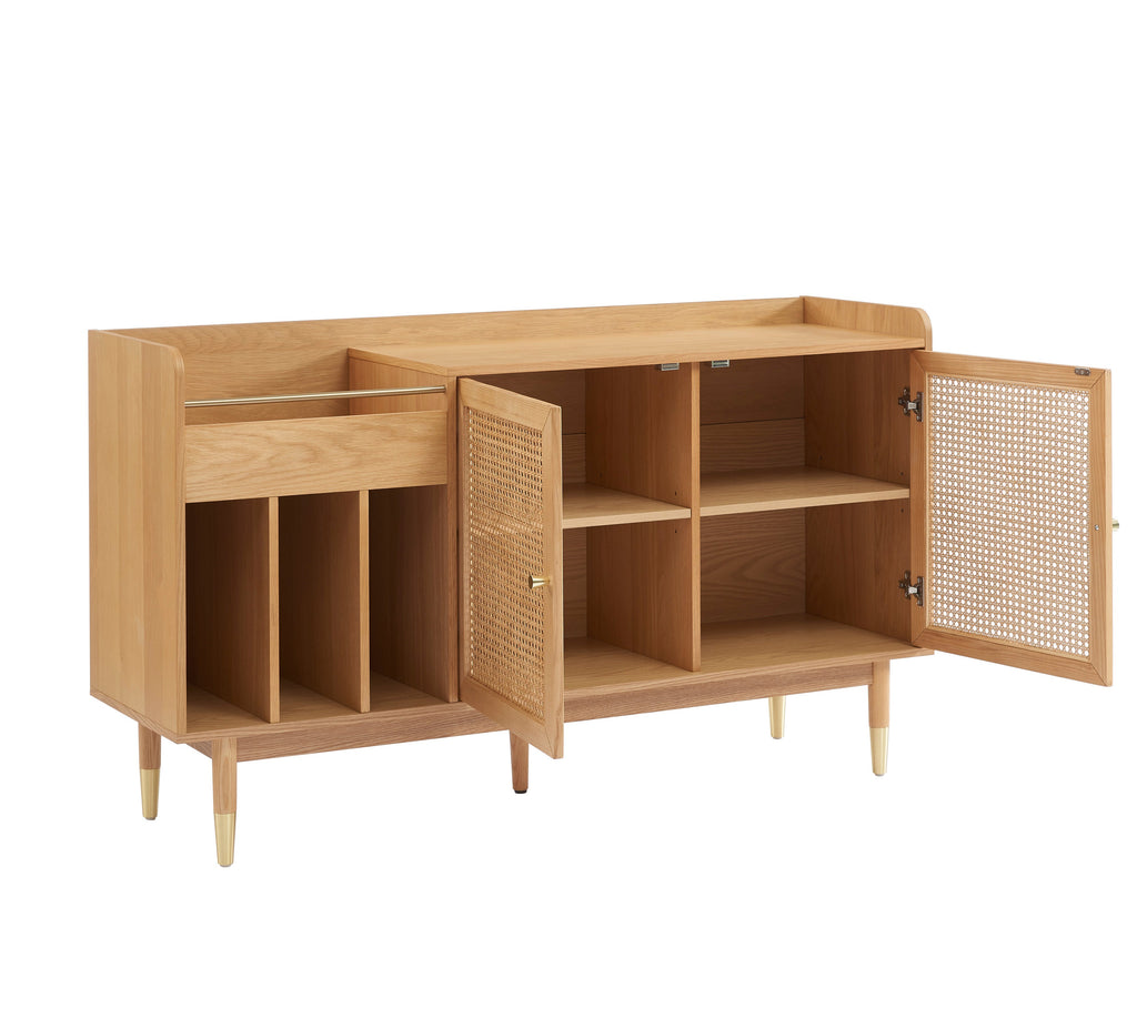 LEON Wood Veneer Vinyl Cabinet