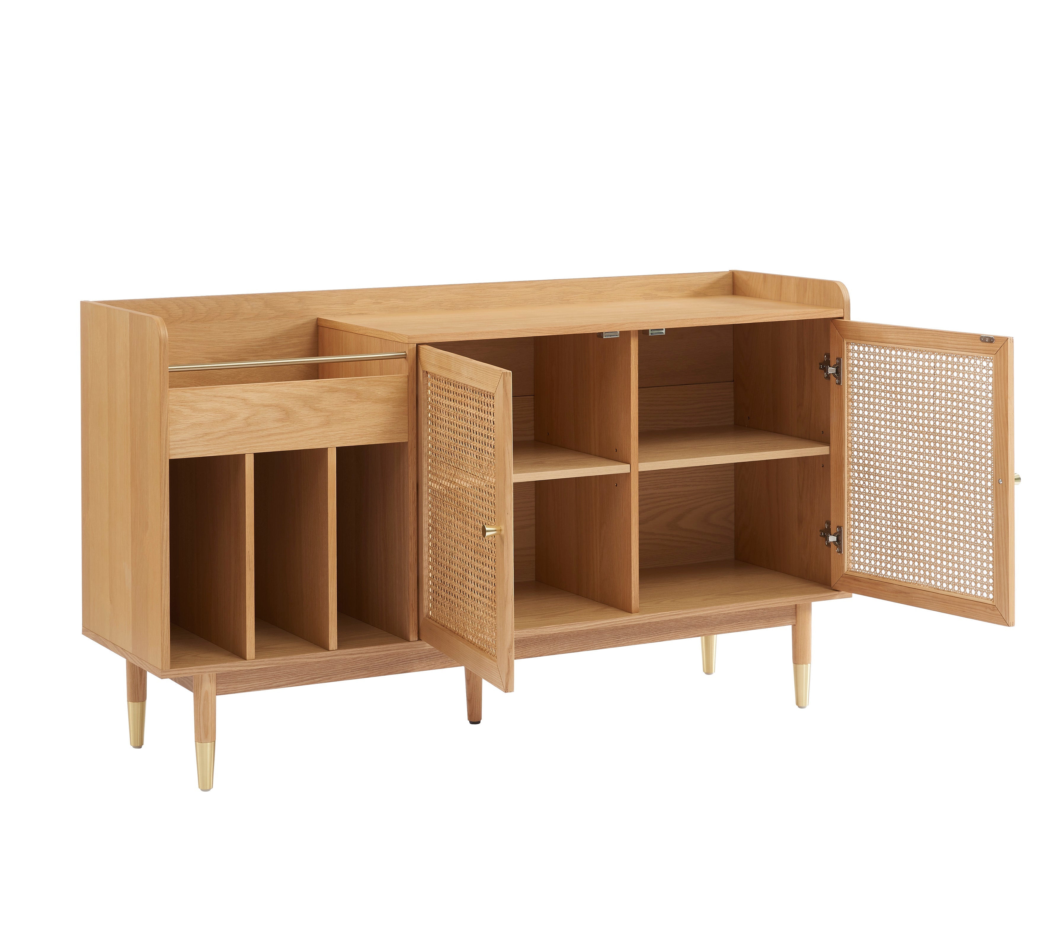 LEON Wood Veneer Vinyl Cabinet