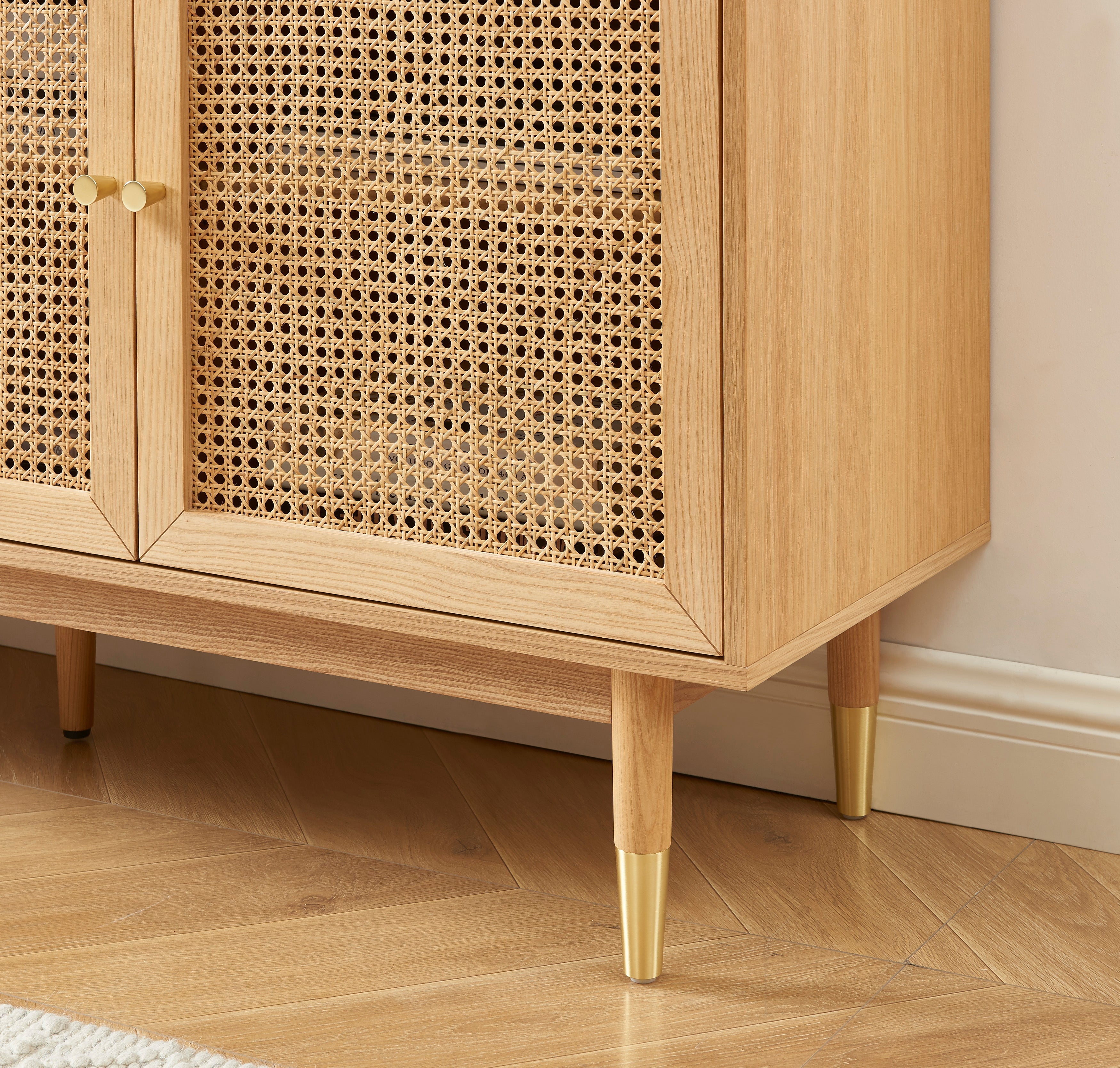 LEON Wood Veneer Vinyl Cabinet
