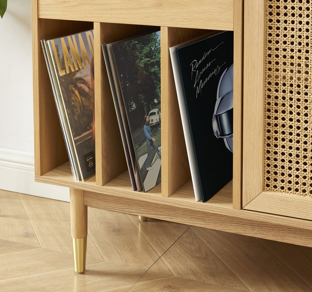 LEON Wood Veneer Vinyl Cabinet