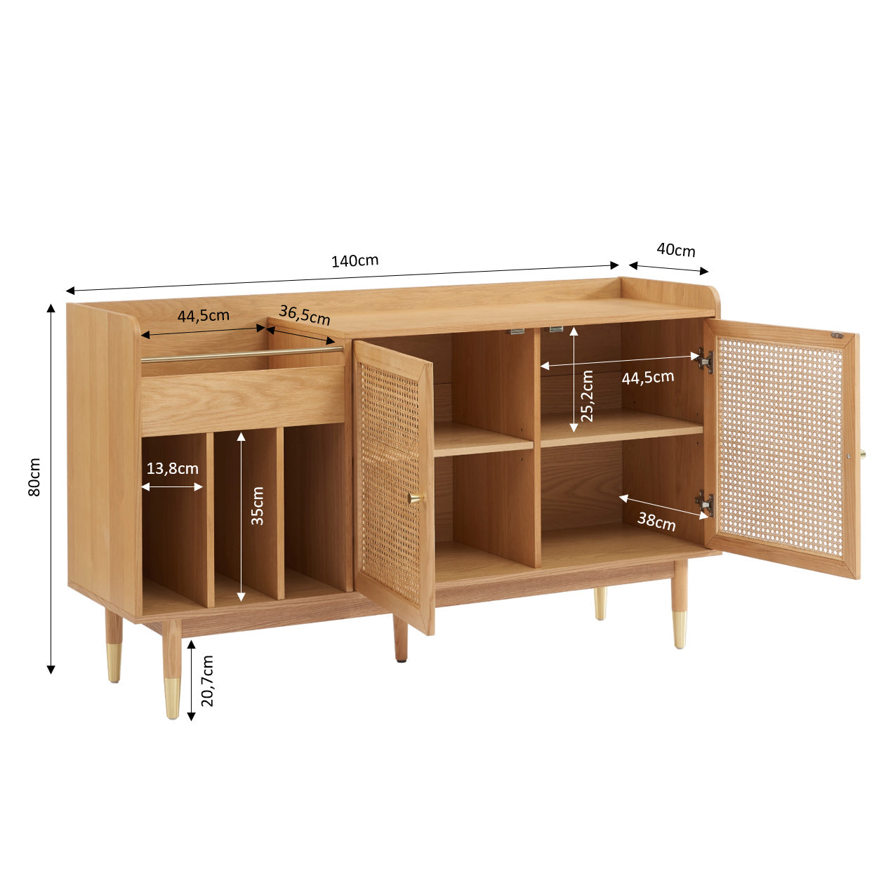 LEON Wood Veneer Vinyl Cabinet