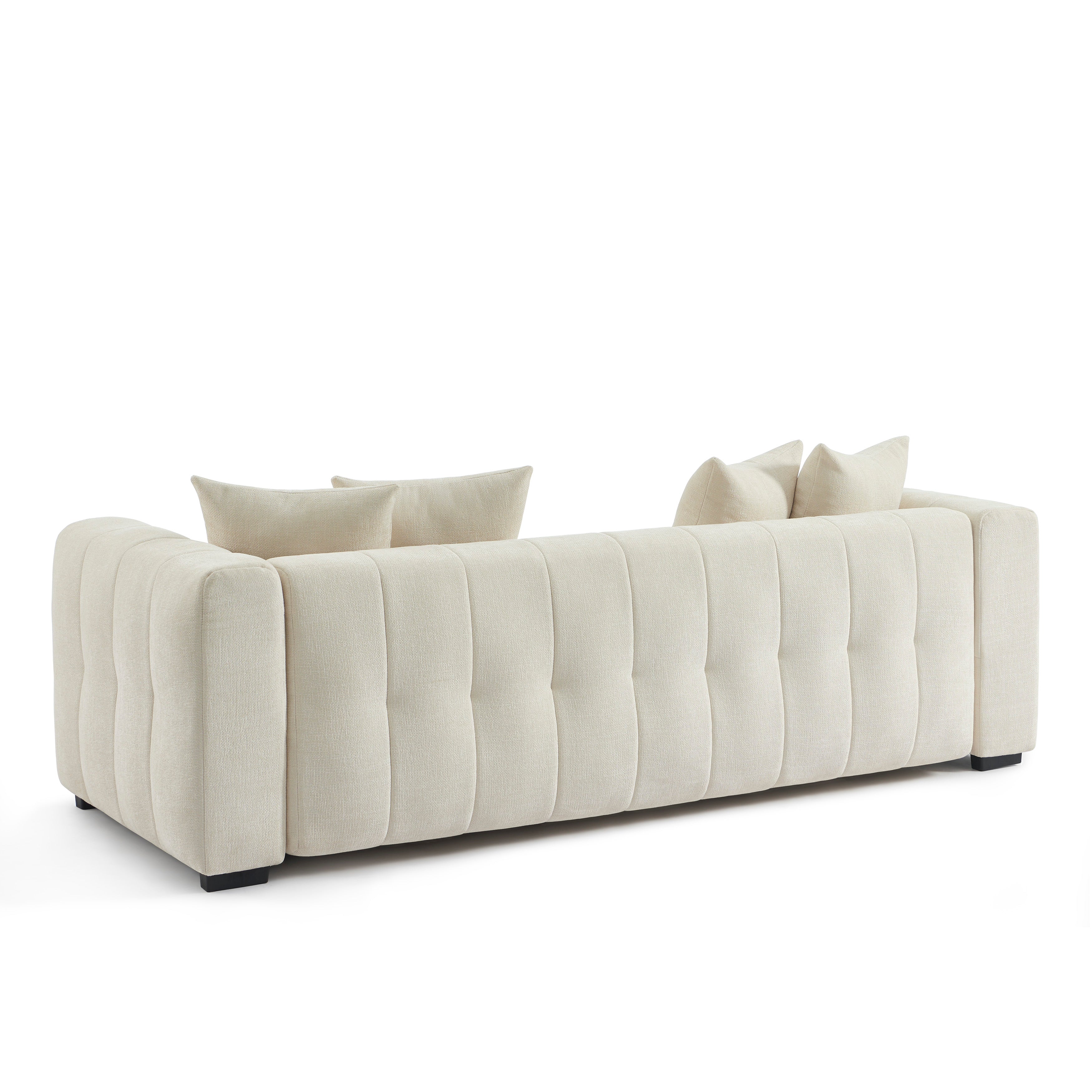 Convertible Sofa Levia 3 Seater Fabric Beige – Beige