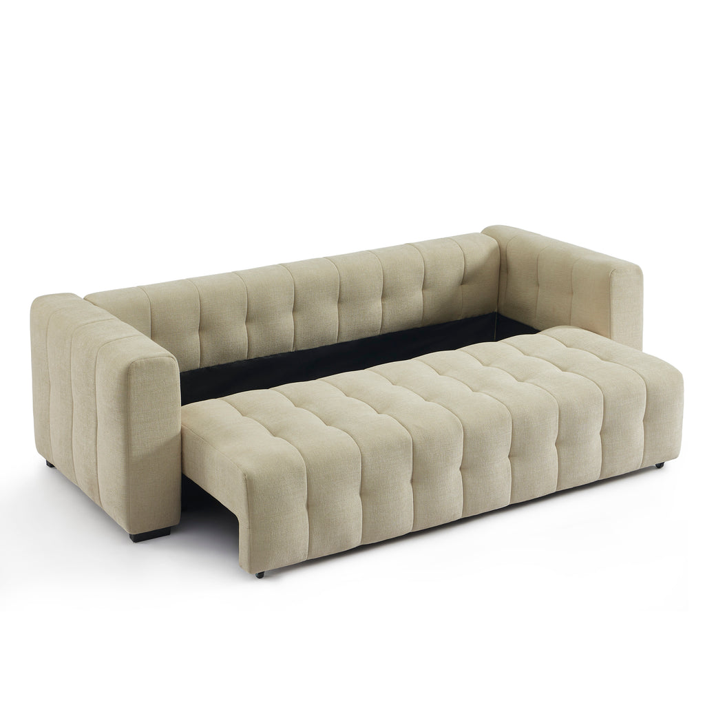 LEVIA Convertible Sleeper Sofa – Fabric 3-Seater Living Room Furniture