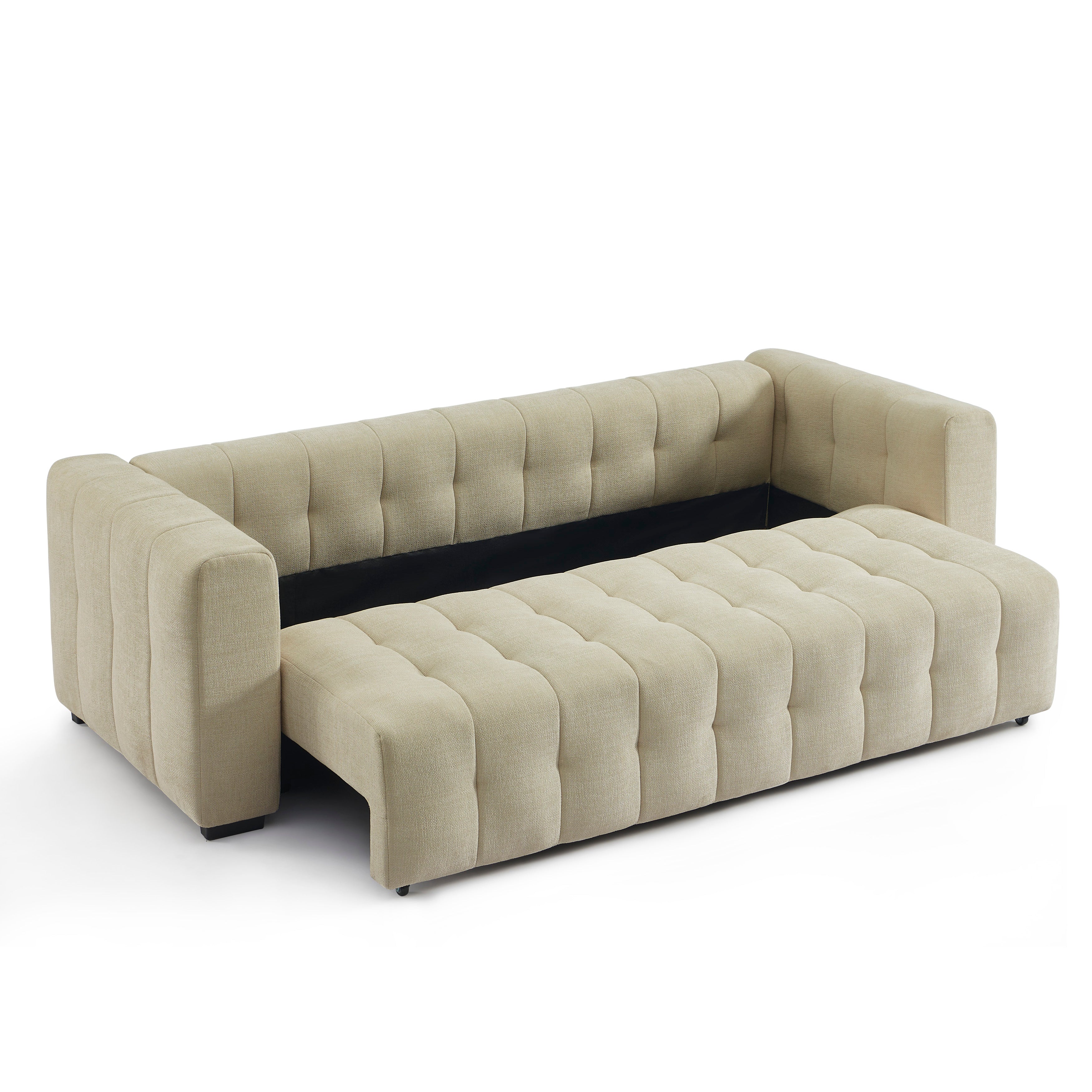 LEVIA Convertible Sleeper Sofa – Fabric 3-Seater Living Room Furniture