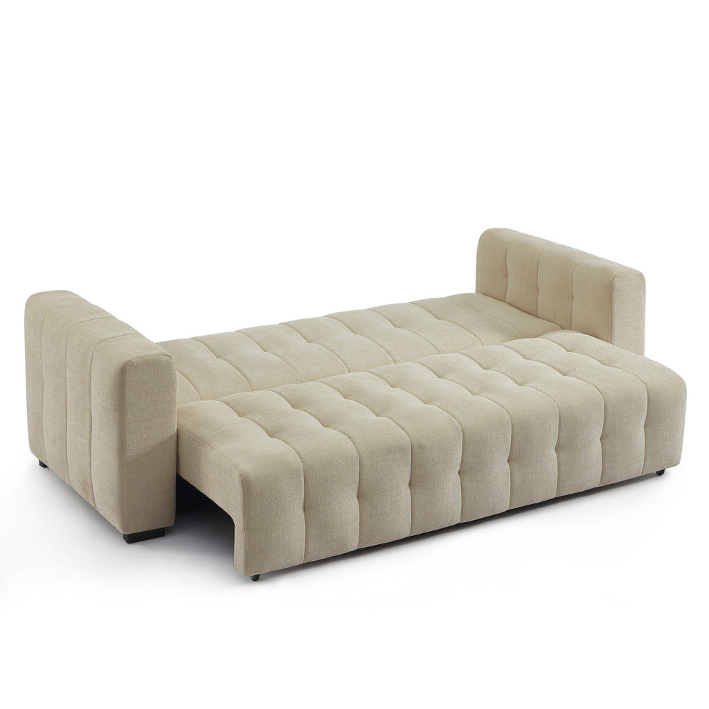 LEVIA Convertible Sleeper Sofa – Fabric 3-Seater Living Room Furniture