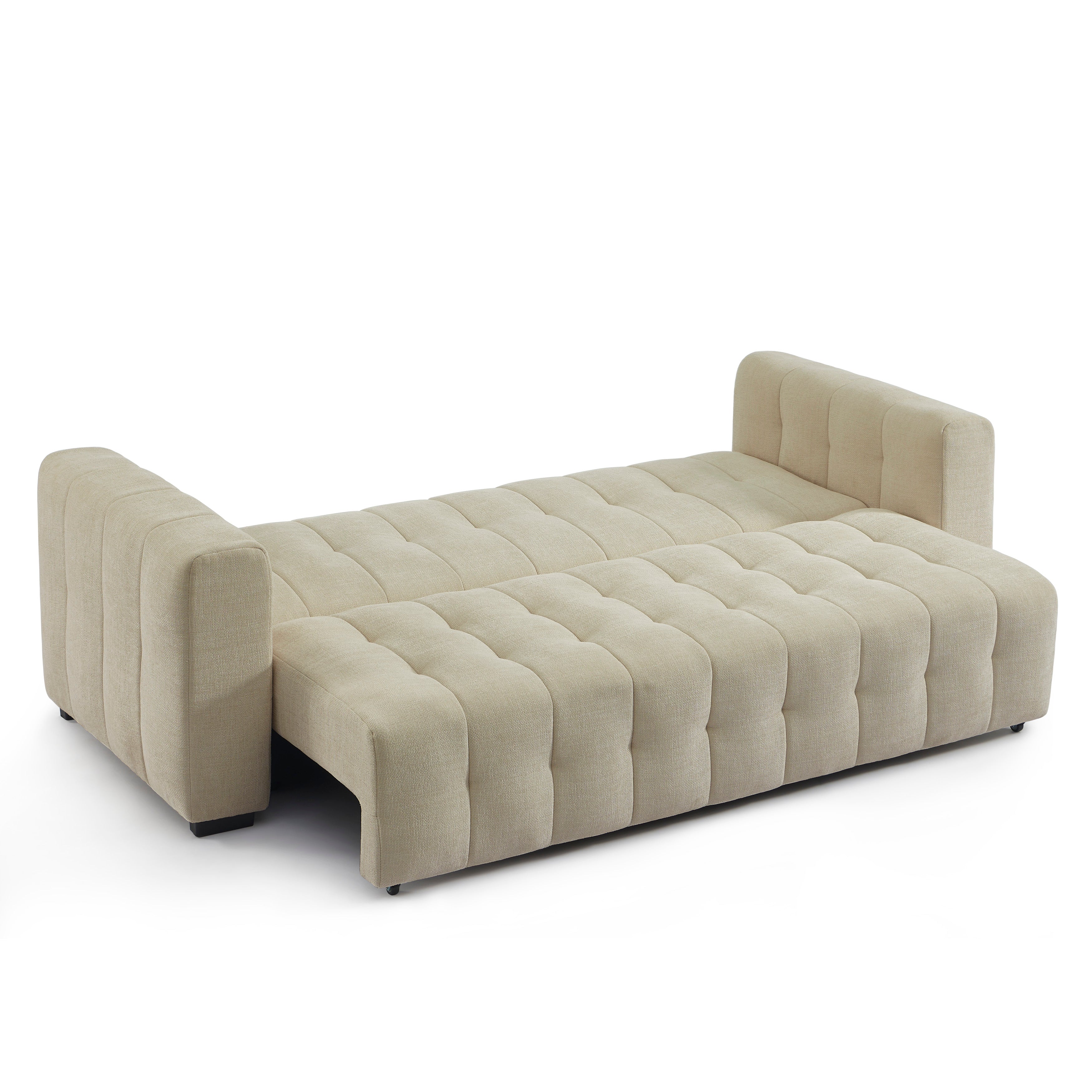 LEVIA Convertible Sleeper Sofa – Fabric 3-Seater Living Room Furniture