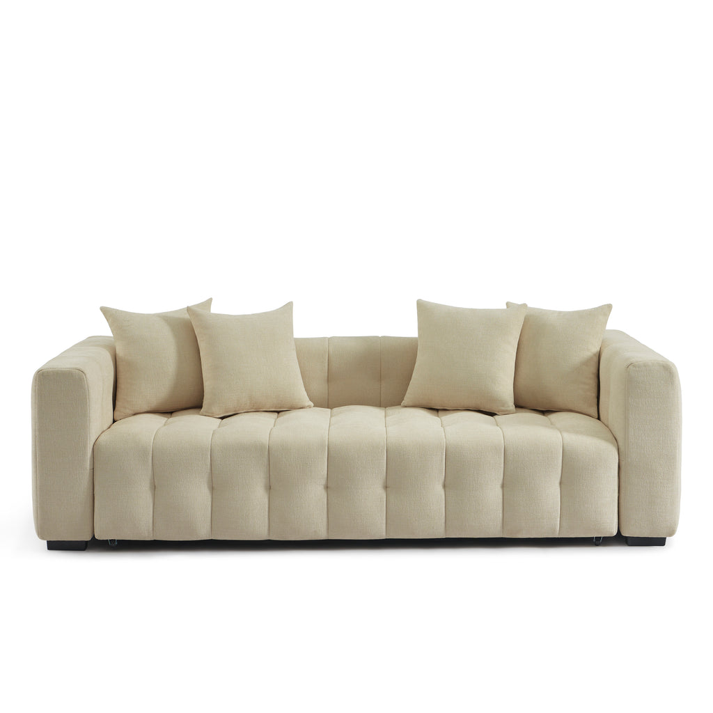 LEVIA Convertible Sleeper Sofa – Fabric 3-Seater Living Room Furniture