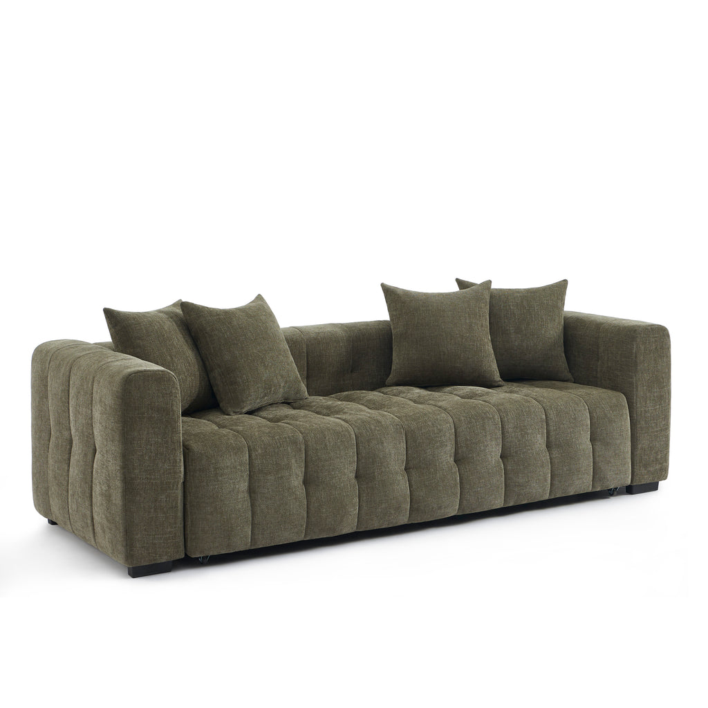 LEVIA Convertible Sleeper Sofa – Fabric 3-Seater Living Room Furniture