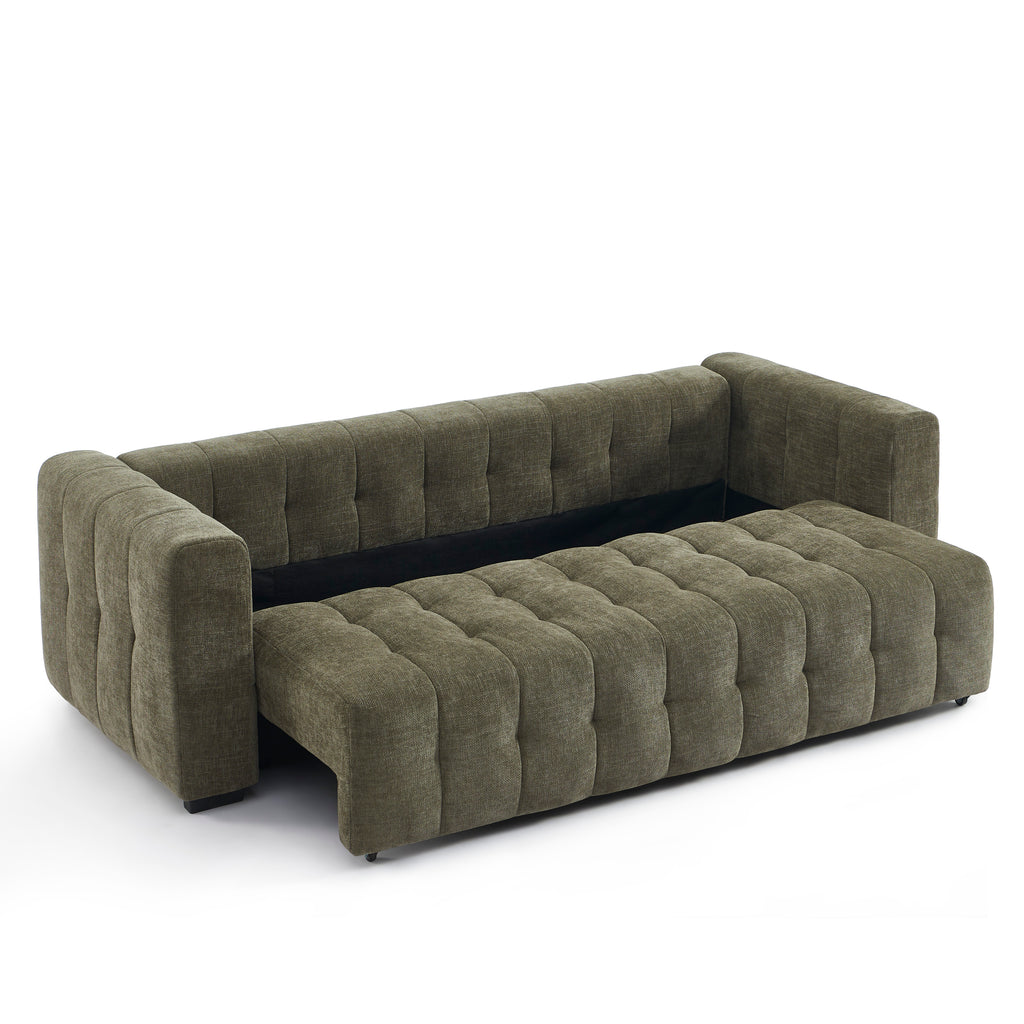 LEVIA Convertible Sleeper Sofa – Fabric 3-Seater Living Room Furniture