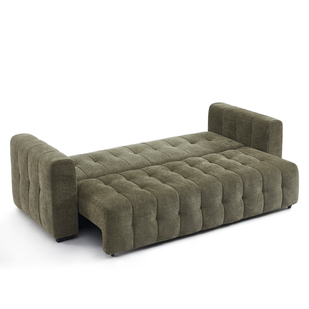 LEVIA Convertible Sleeper Sofa – Fabric 3-Seater Living Room Furniture