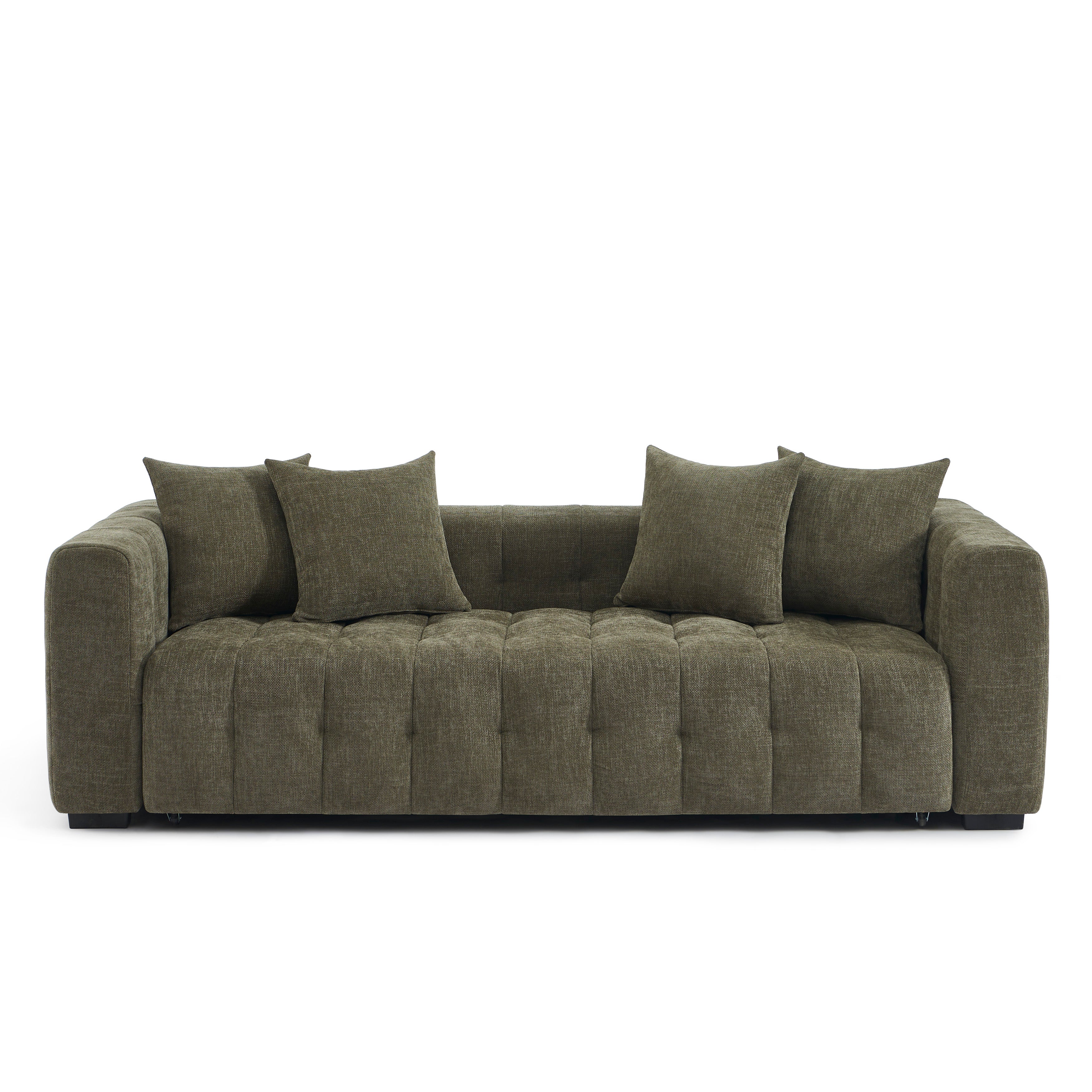LEVIA Convertible Sleeper Sofa – Fabric 3-Seater Living Room Furniture