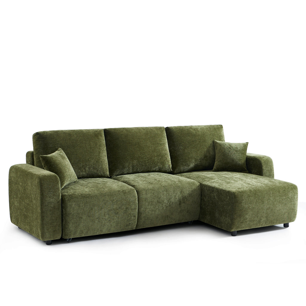 LIVIO Fabric Corner Sofa – Green