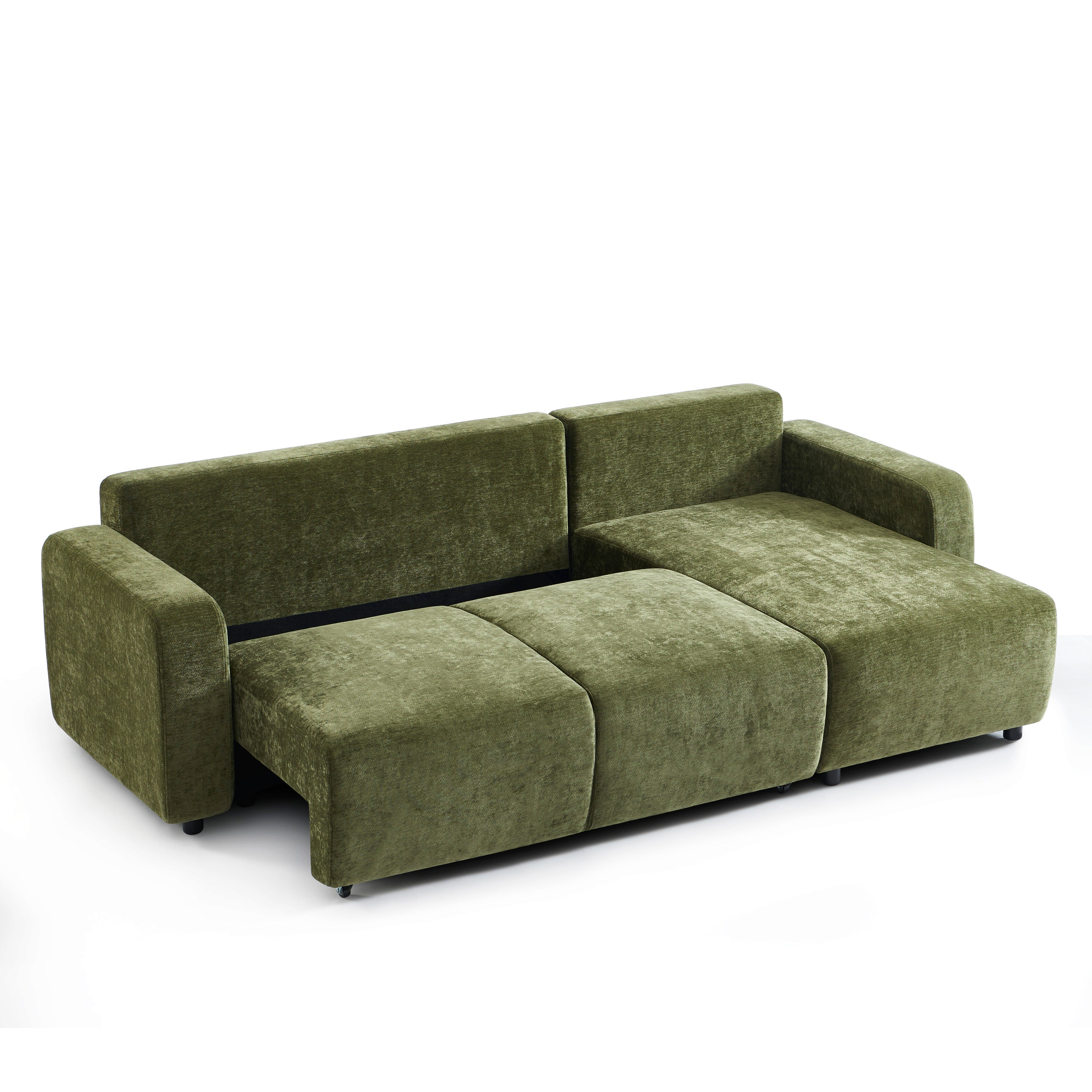 LIVIO Fabric Corner Sofa – Green