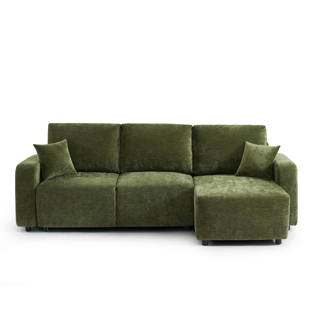 LIVIO Fabric Corner Sofa – Green