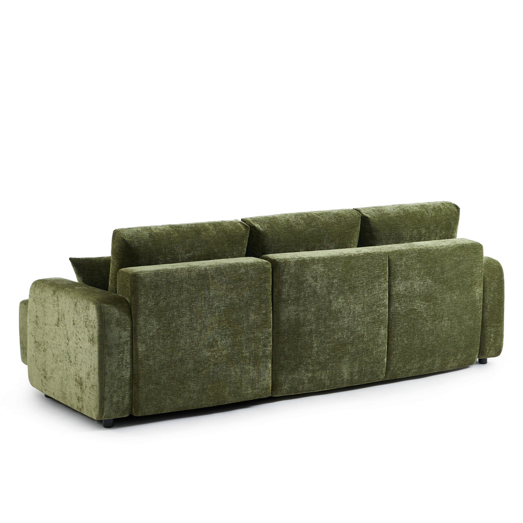 LIVIO Fabric Corner Sofa – Green