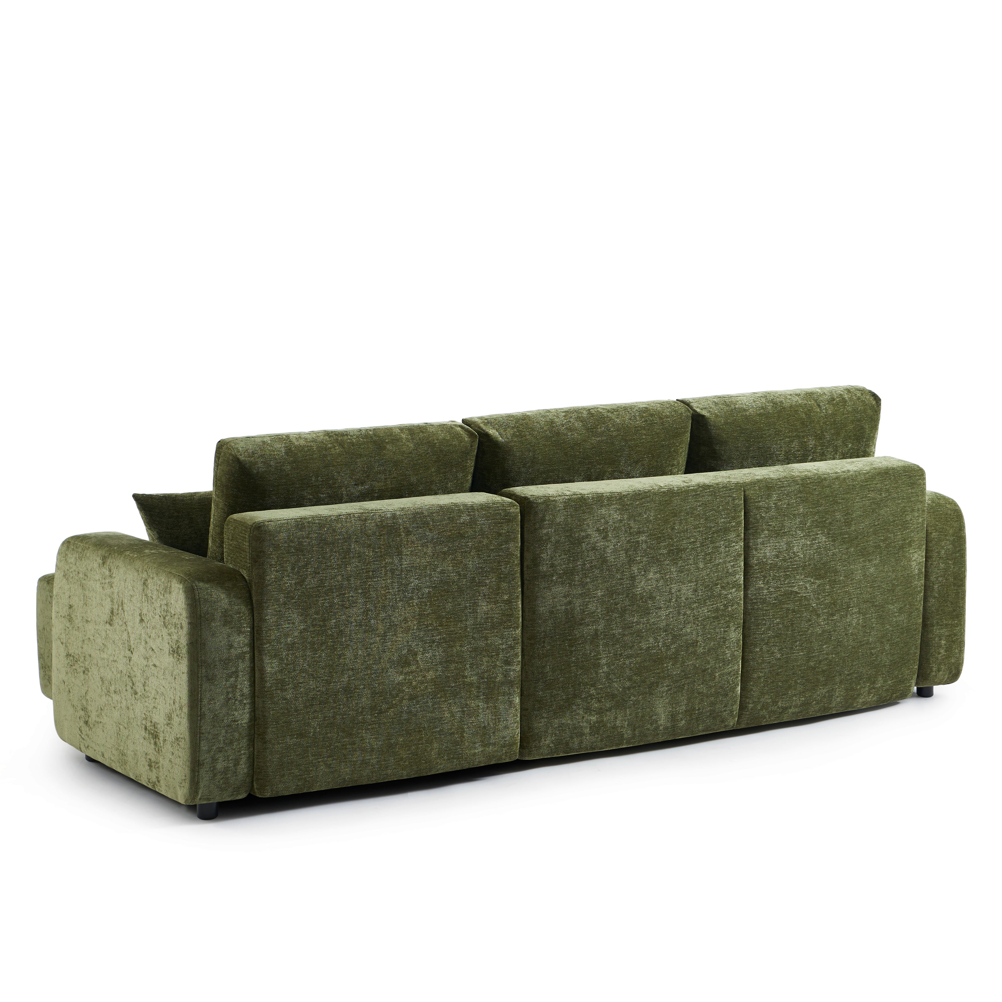 LIVIO Fabric Corner Sofa – Green