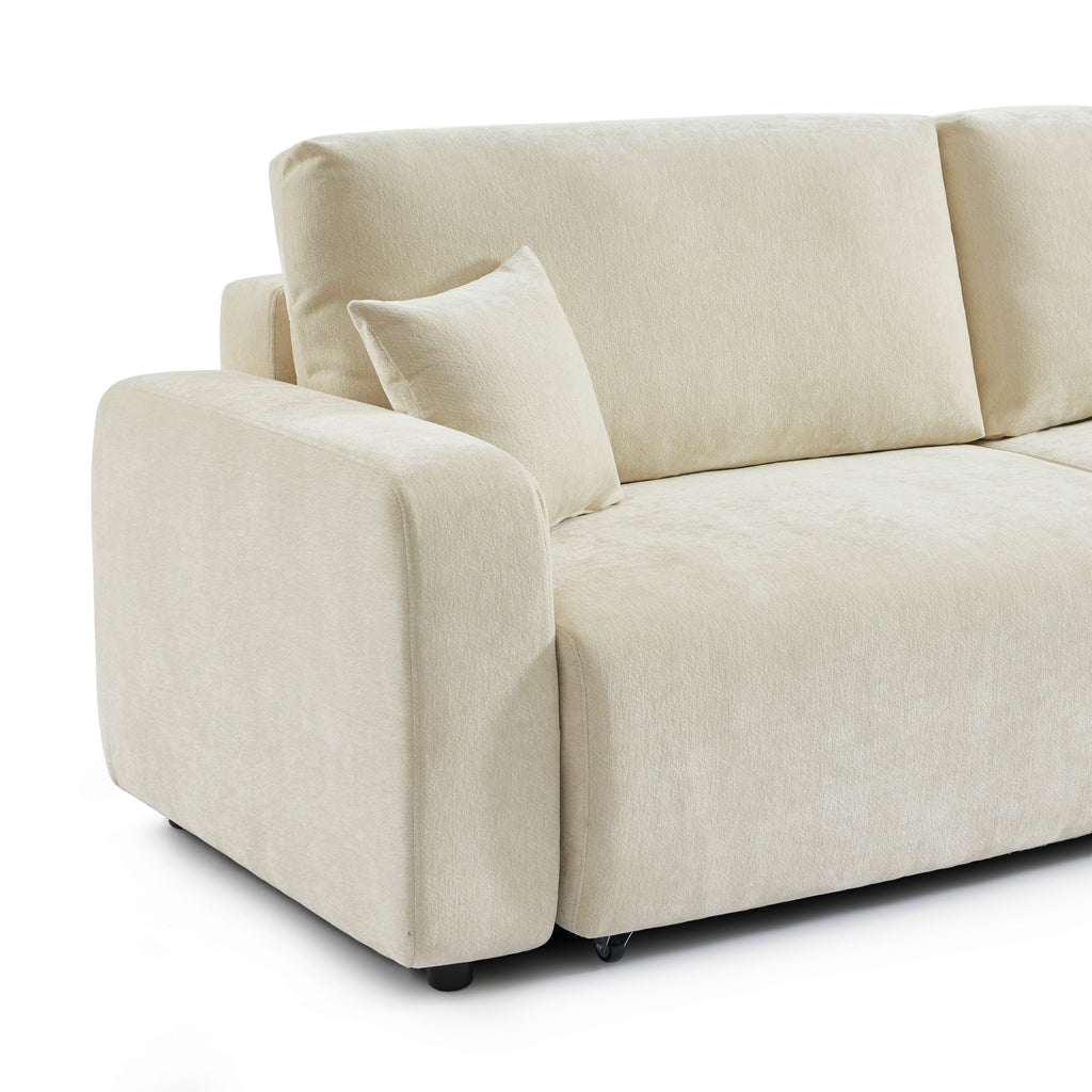 LIVIO 3-Seater Convertible Sofa – Beige