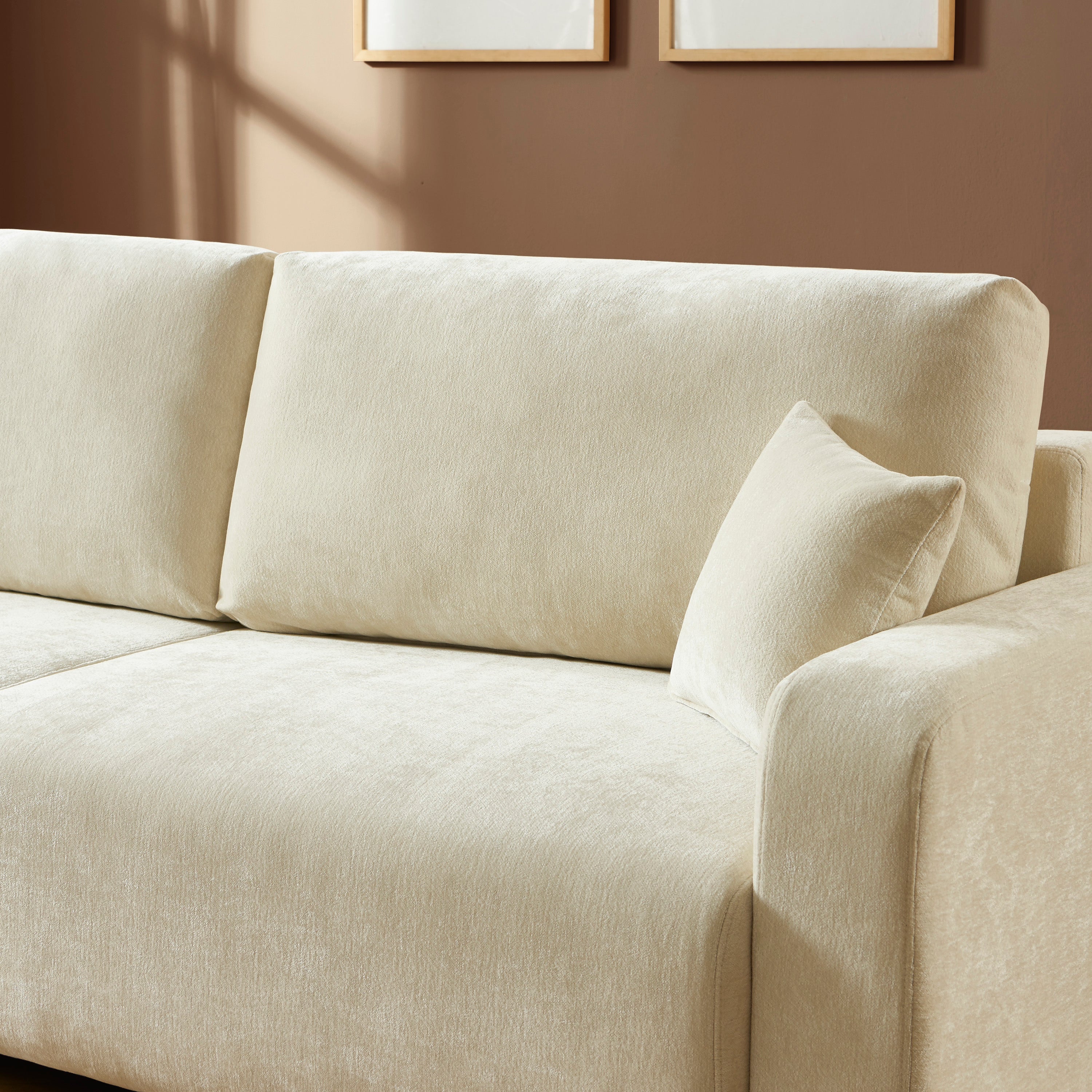 LIVIO 3-Seater Convertible Sofa – Beige