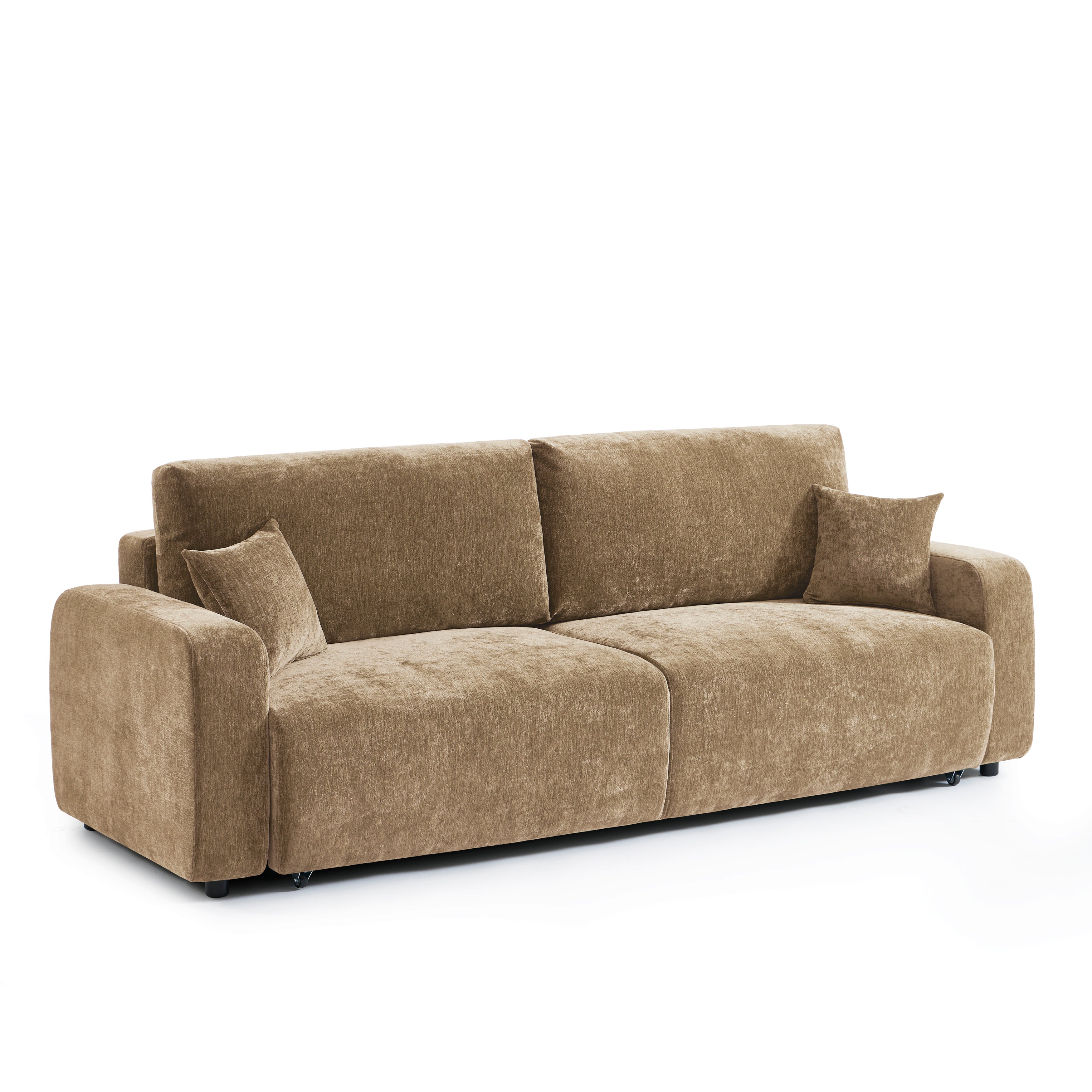 LIVIO 3-Seater Convertible Sofa – Brown